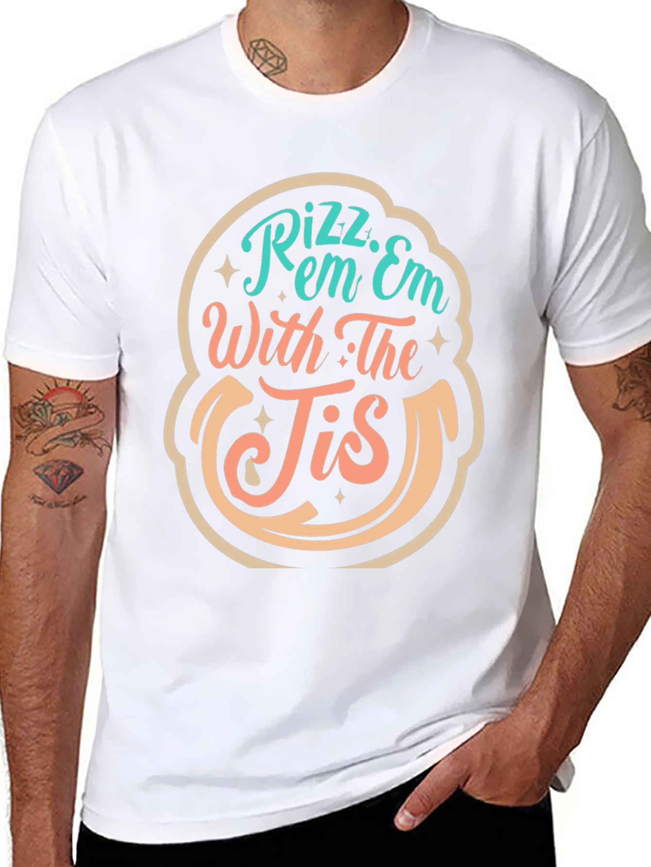 Rizz Em With The Tis Black Graphic Tee