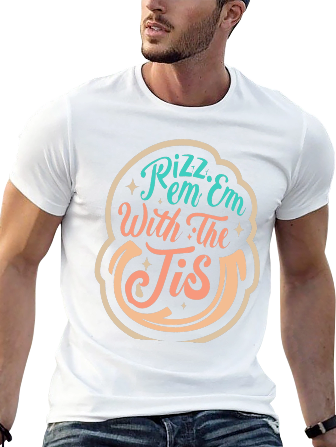 Rizz Em With The Tis Black Graphic Tee