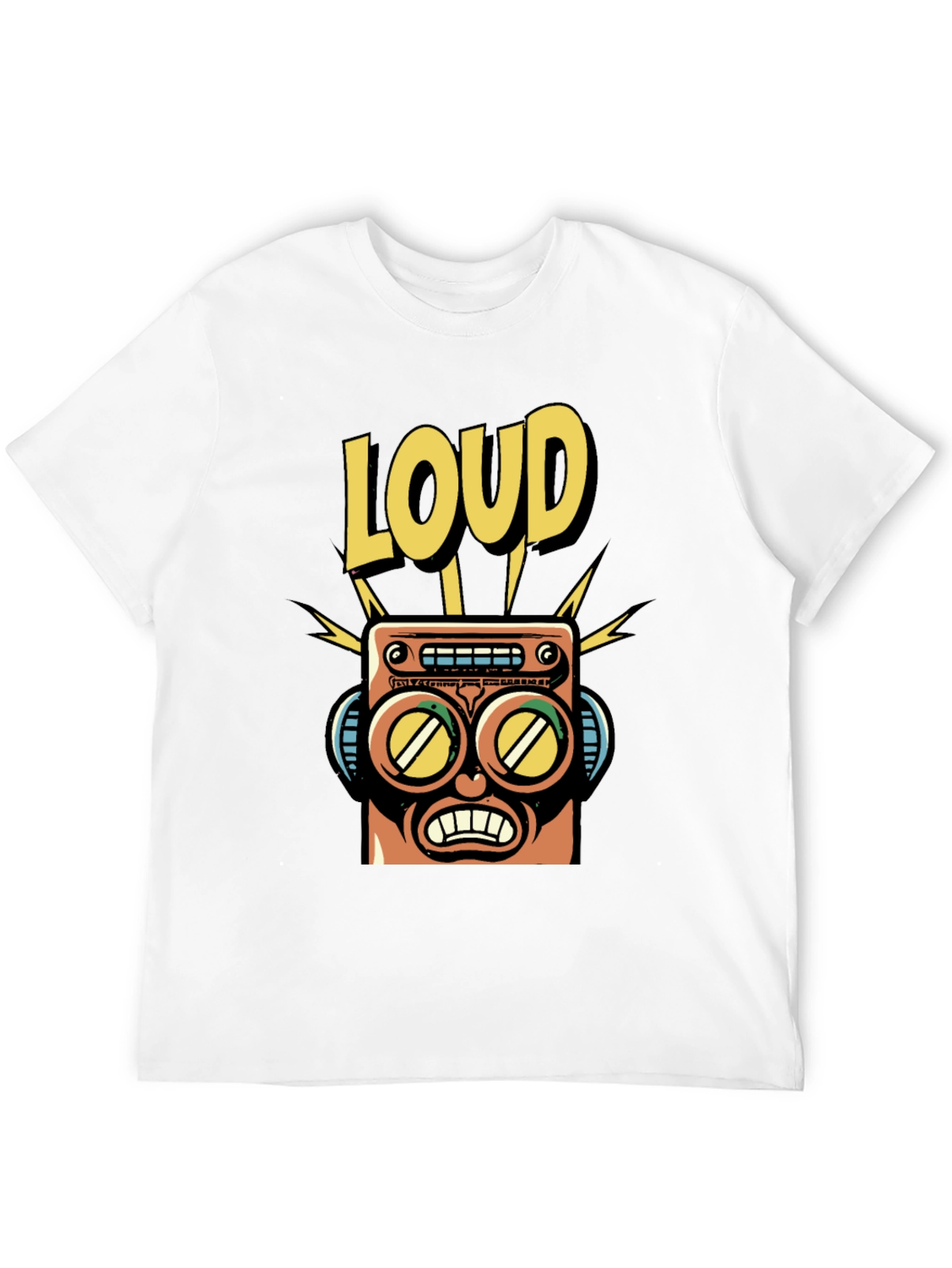 LOUD Robot Graphic Tee - Retro Style