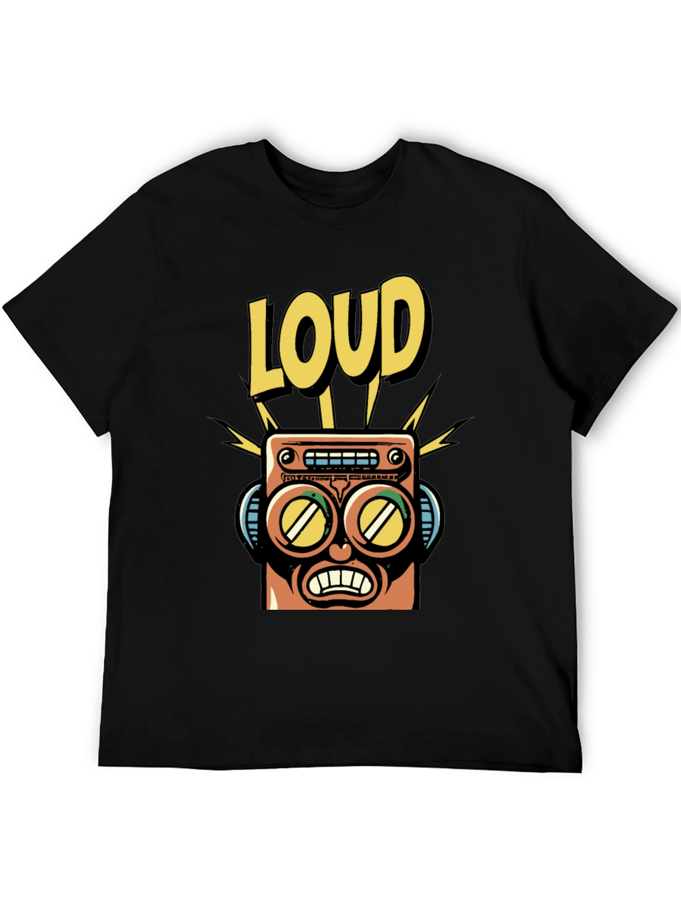 LOUD Robot Graphic Tee - Retro Style