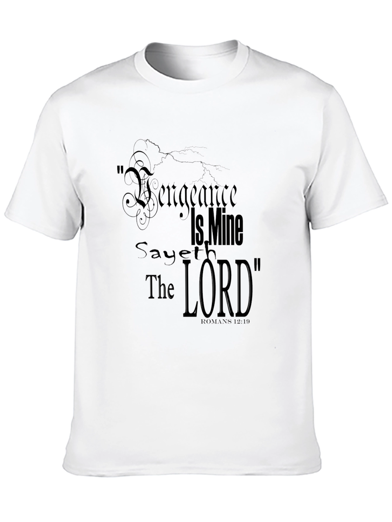 Vengeance is Mine Graphic Tee - Premium Black T-Shirt