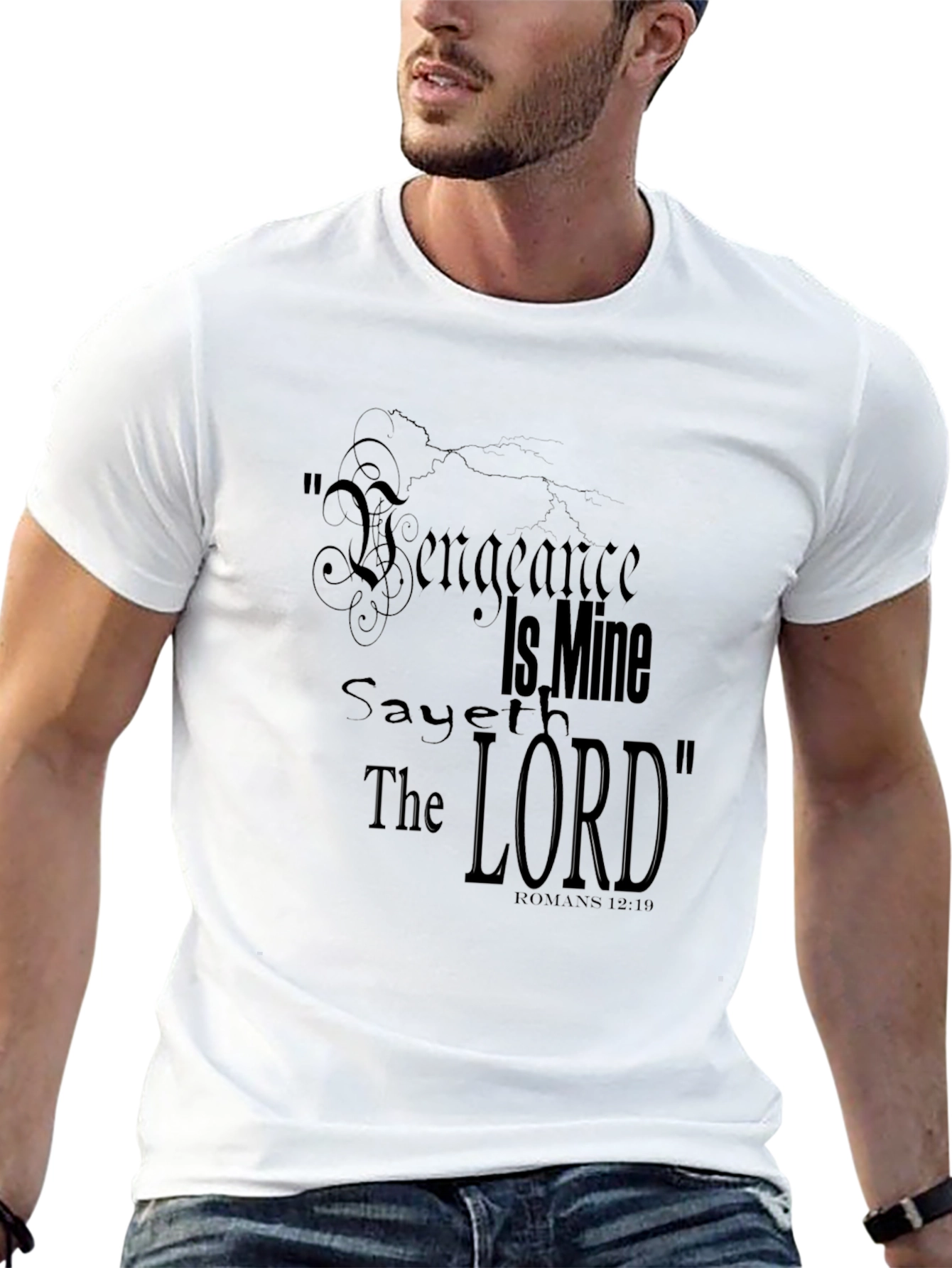 Vengeance is Mine Graphic Tee - Premium Black T-Shirt