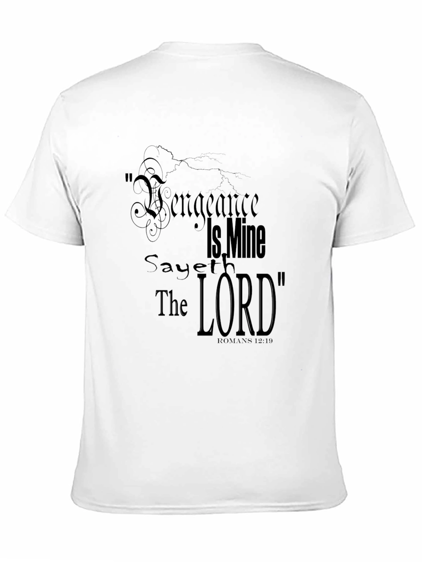 Vengeance is Mine Graphic Tee - Premium Black T-Shirt