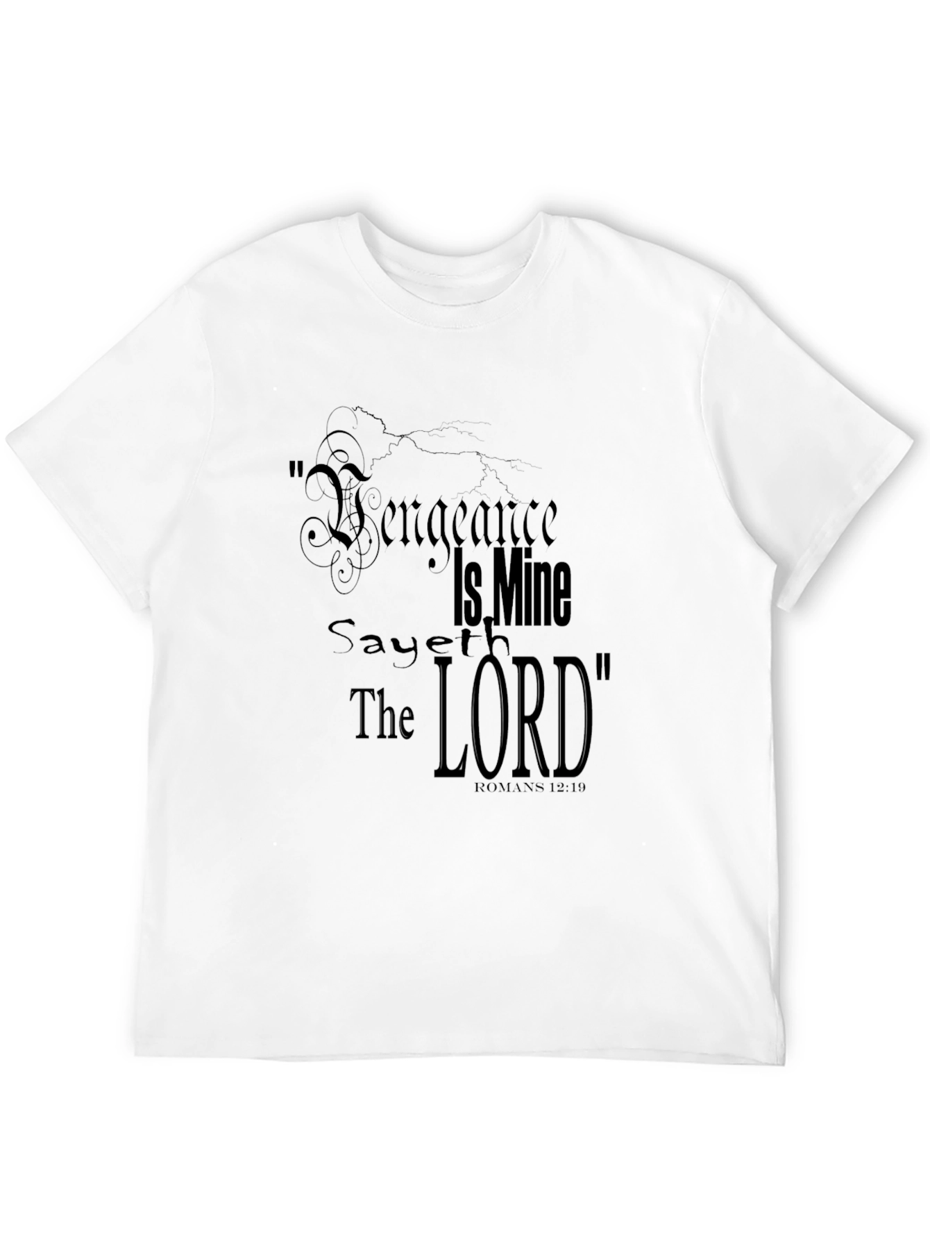 Vengeance is Mine Graphic Tee - Premium Black T-Shirt