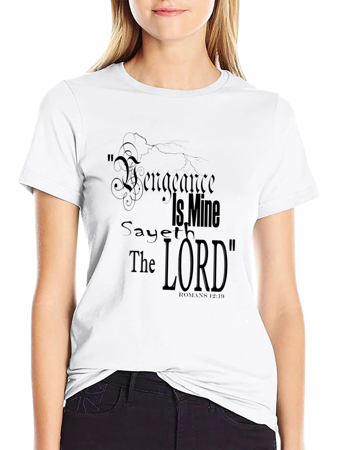 Vengeance is Mine Graphic Tee - Premium Black T-Shirt