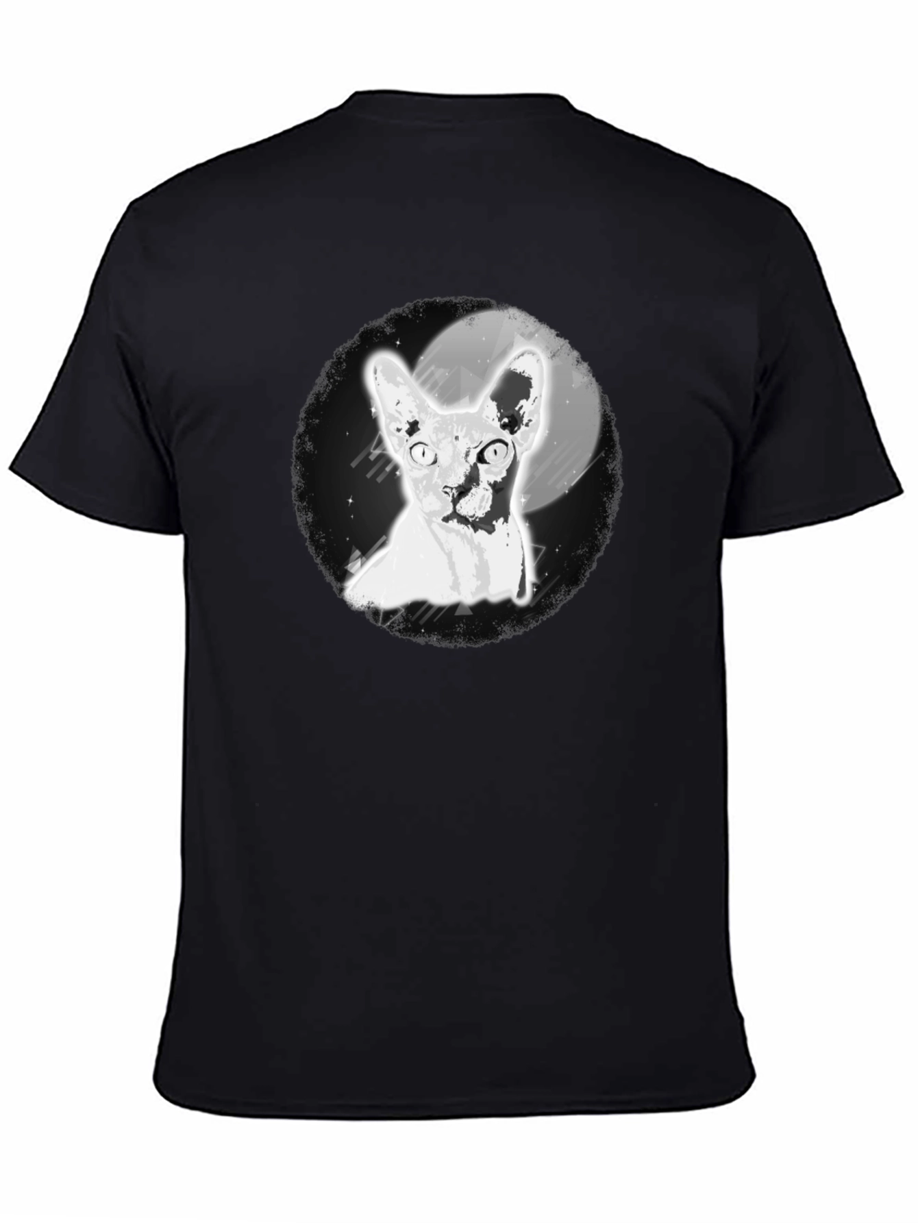 Sphynx Cat Moon Graphic T-Shirt