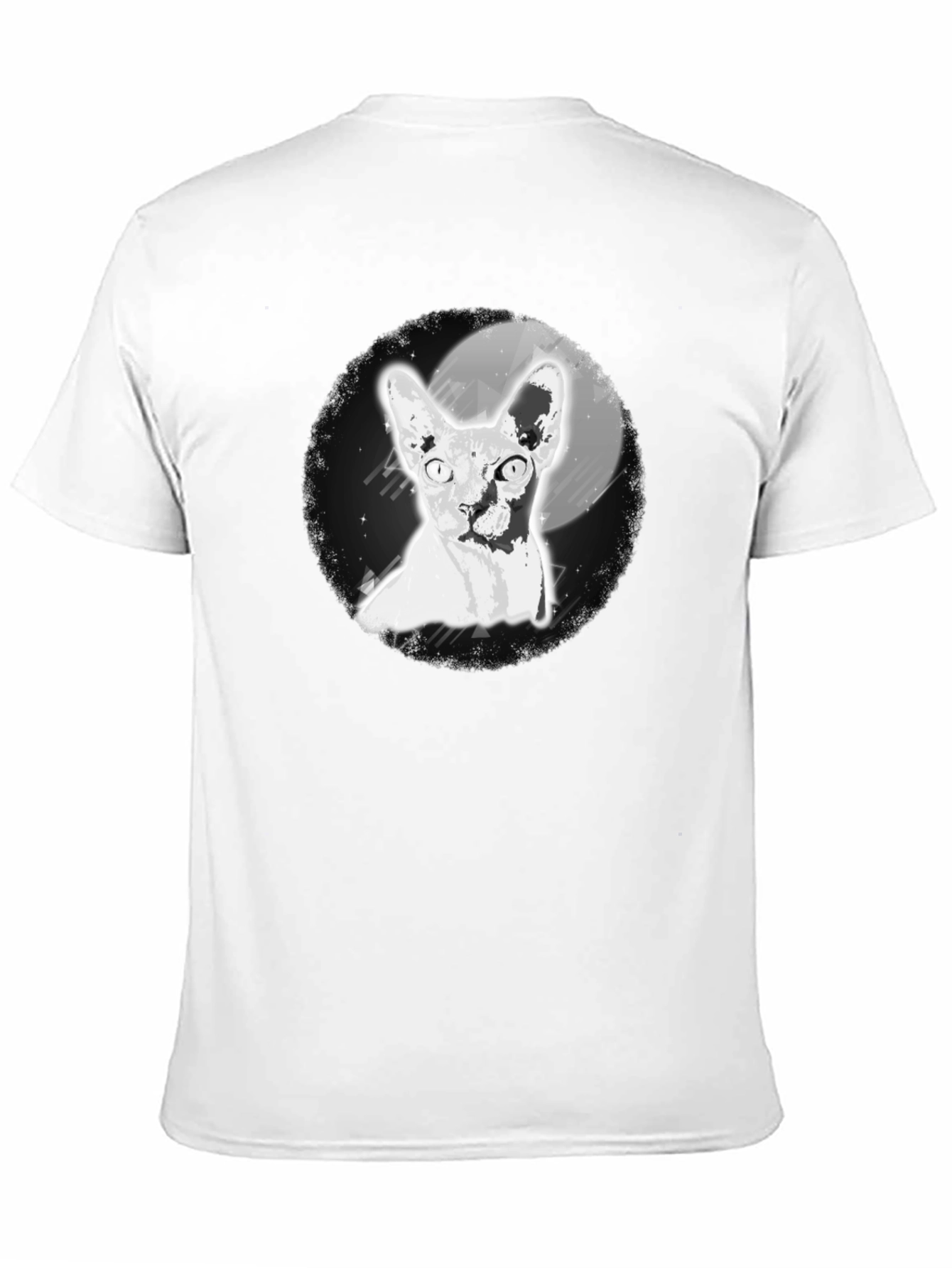 Sphynx Cat Moon Graphic T-Shirt