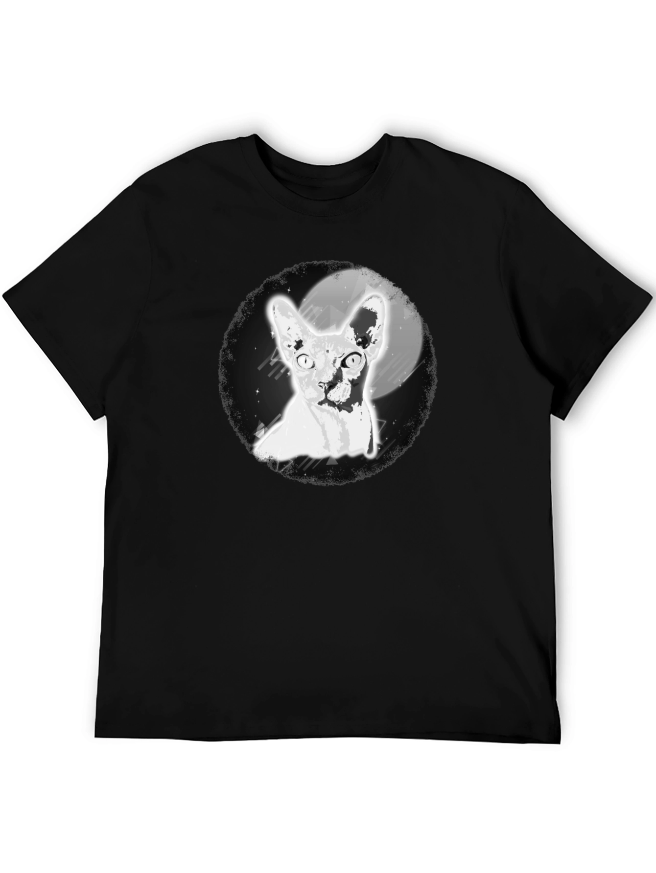 Sphynx Cat Moon Graphic T-Shirt