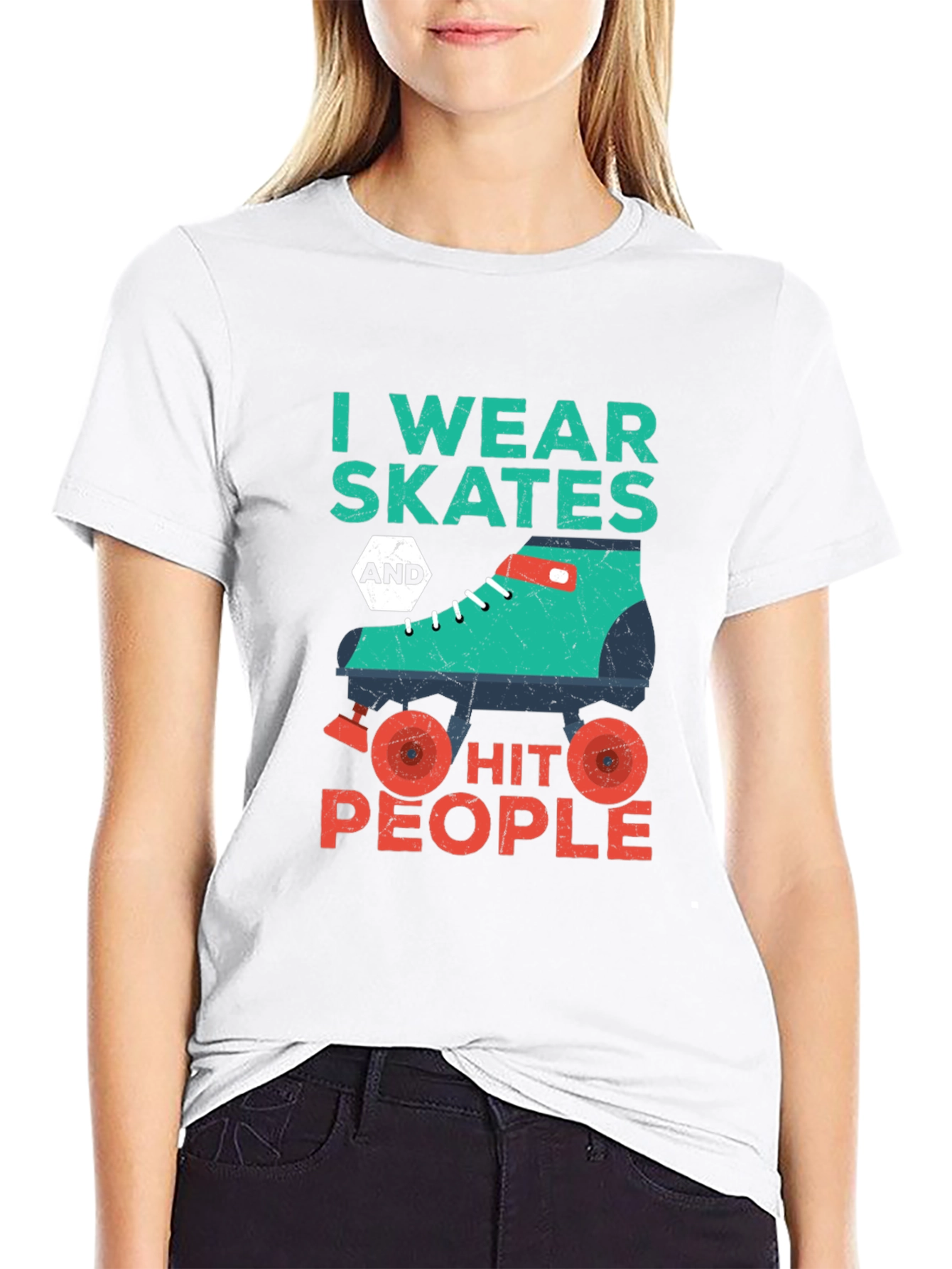 I Wear Skates and Hit People T-Shirt