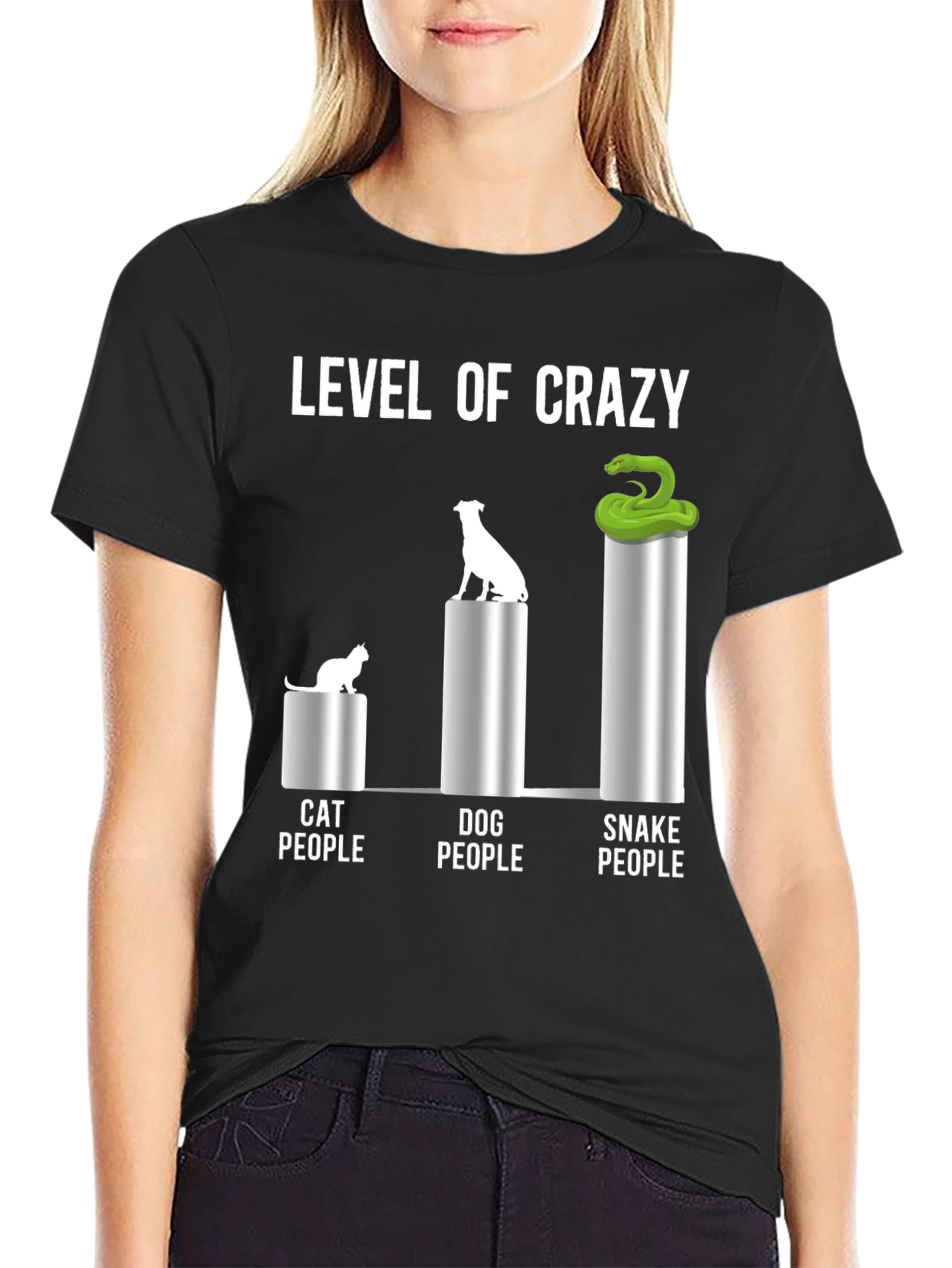 Level of Crazy Animal People Graphic Tee