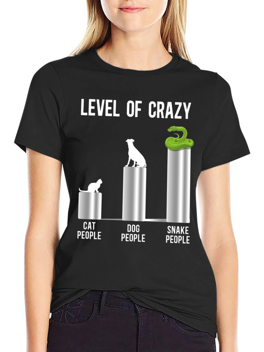 Level of Crazy Animal People Graphic Tee
