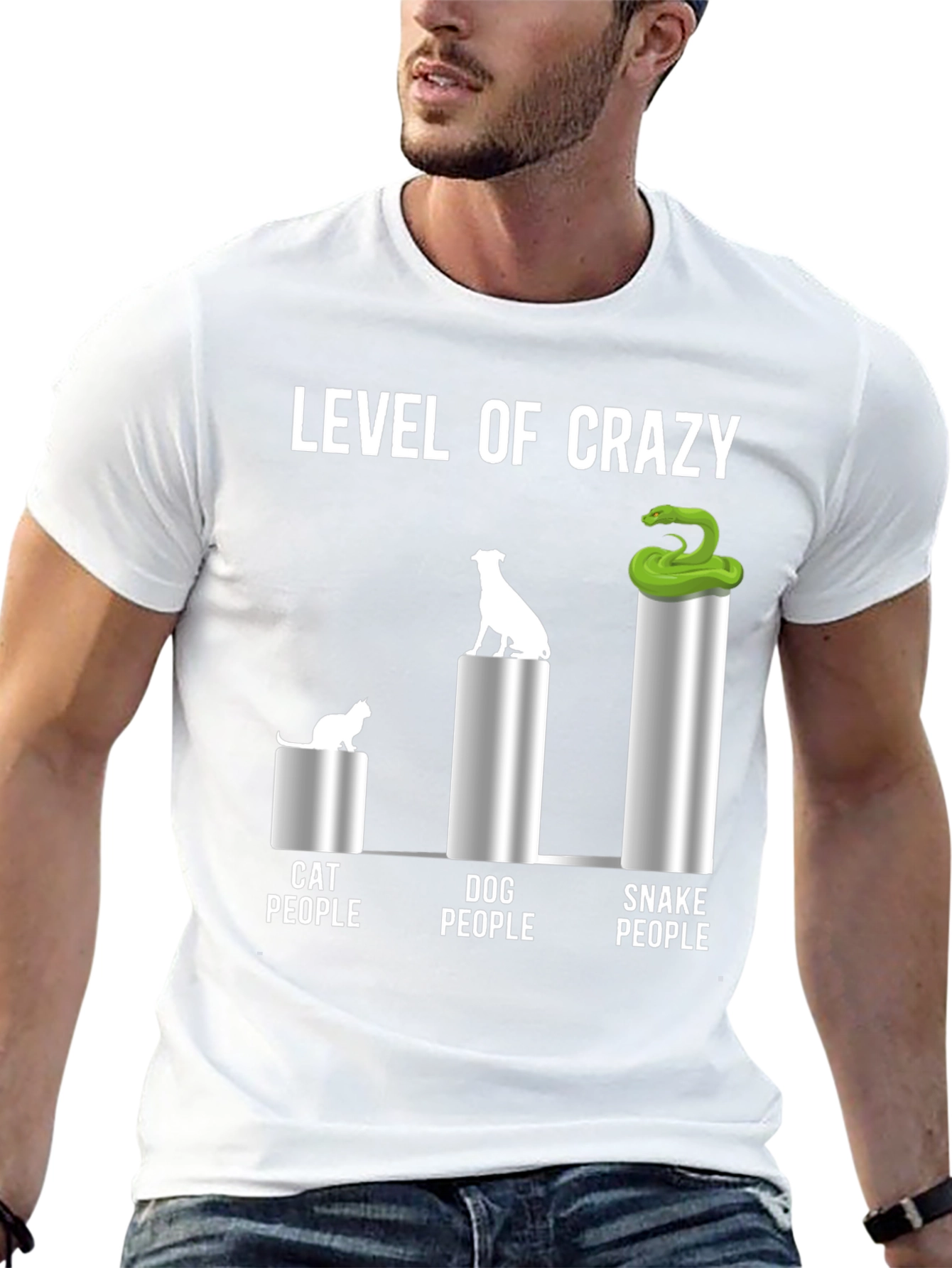 Level of Crazy Animal People Graphic Tee