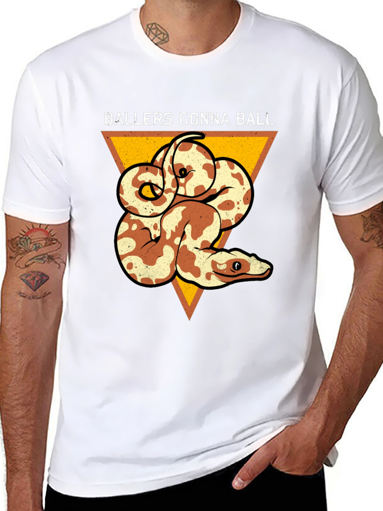 Ballers Gonna Ball Snake Graphic Tee