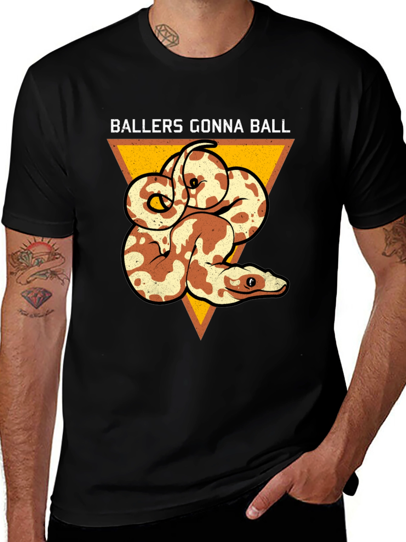 Ballers Gonna Ball Snake Graphic Tee