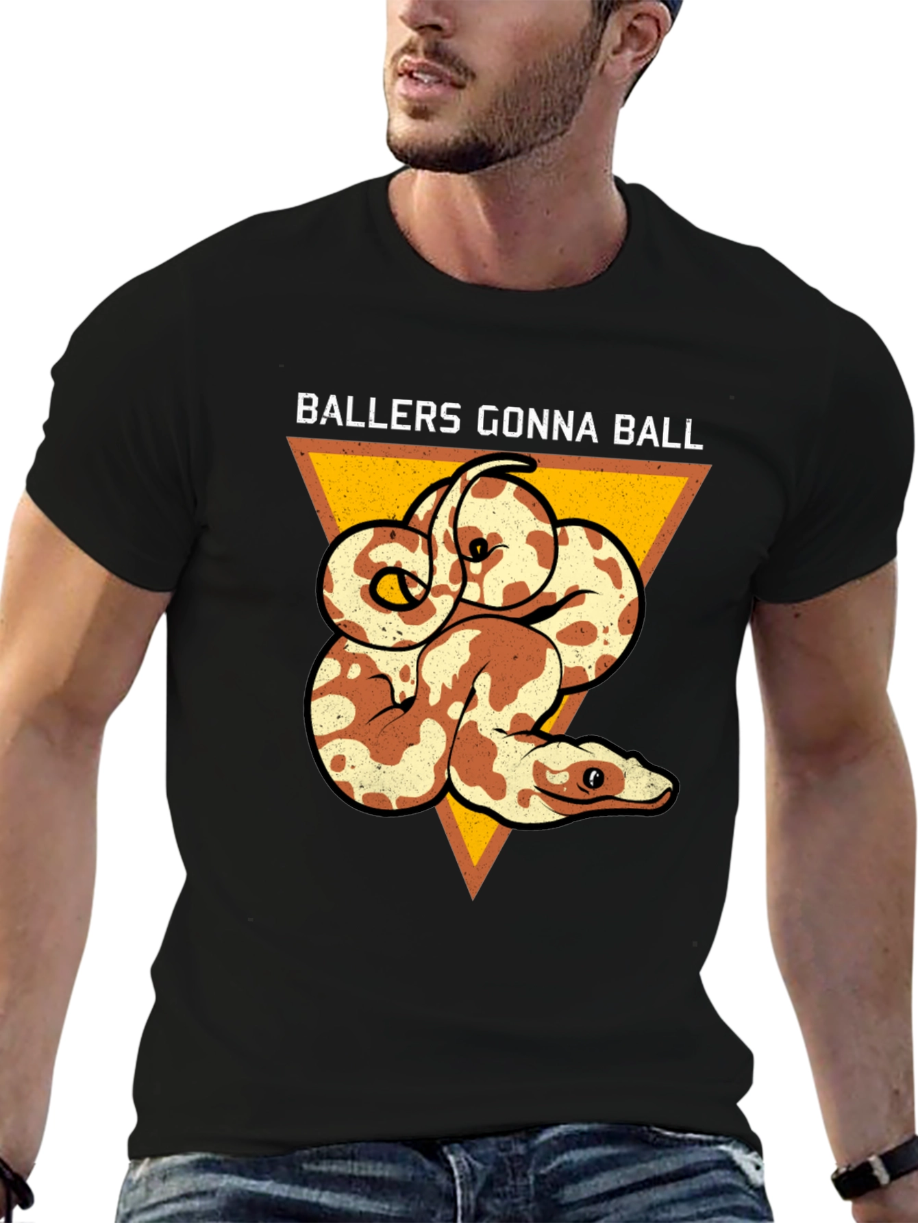 Ballers Gonna Ball Snake Graphic Tee