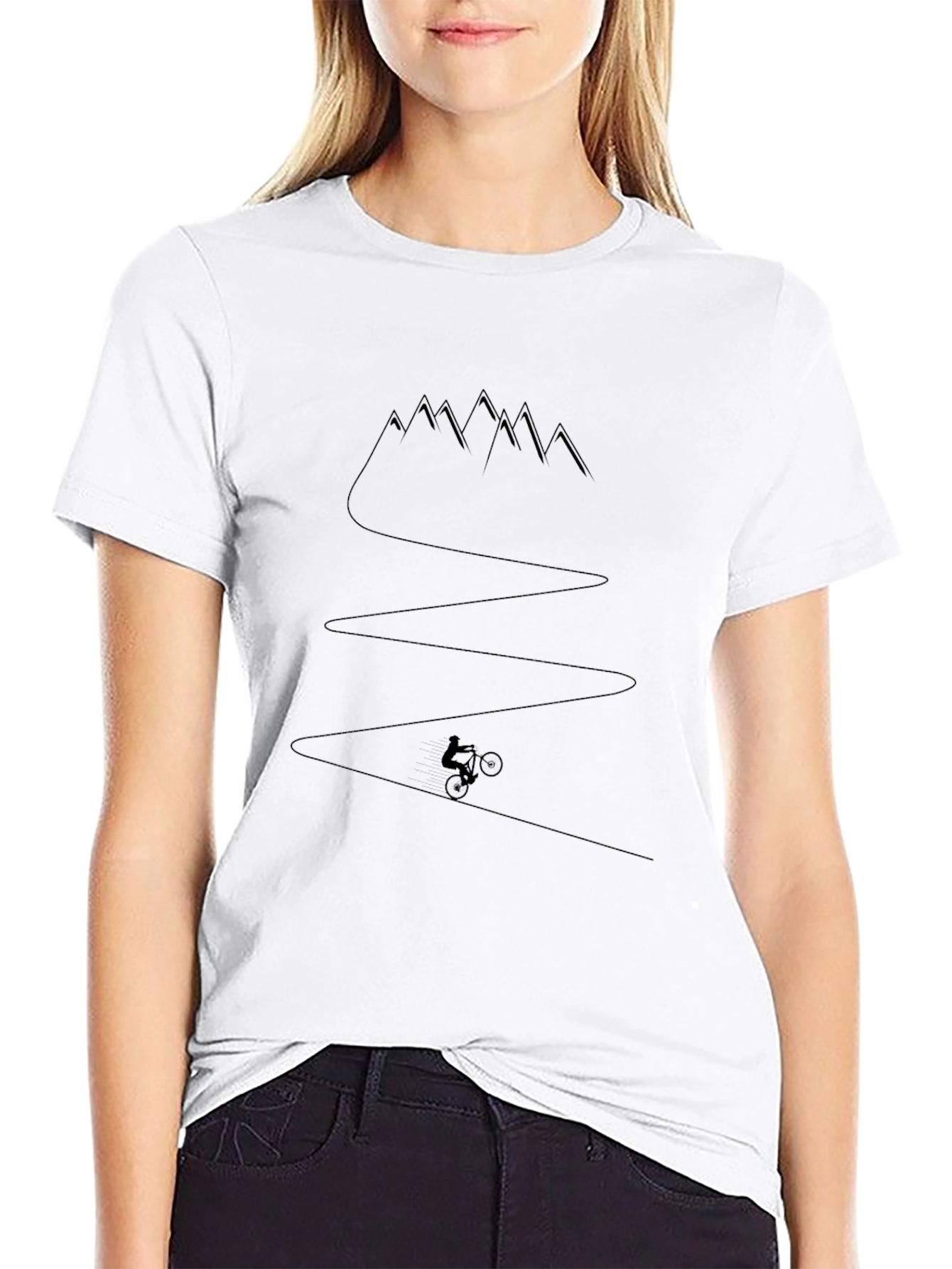 Mountain Biking T-Shirt - Black - Outdoor Adventure