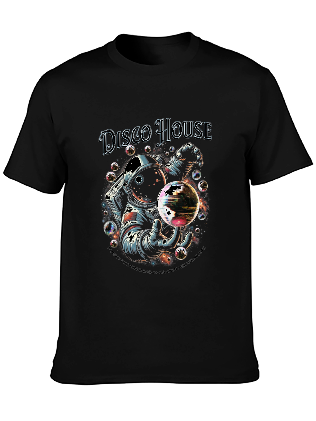 Disco House Astronaut Graphic T-Shirt