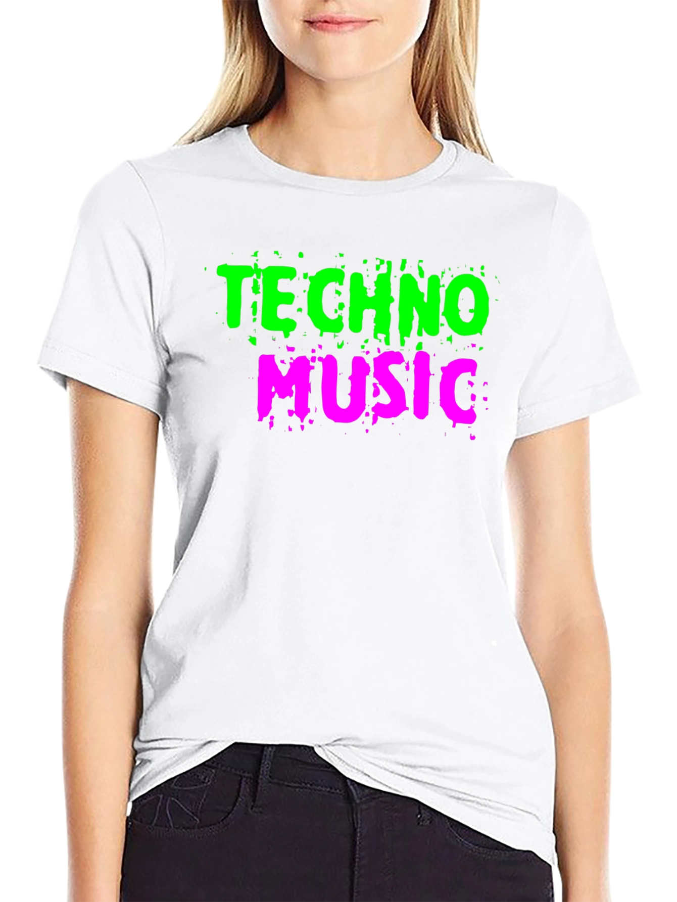 Techno Music Graphic Tee - Black Cotton T-Shirt