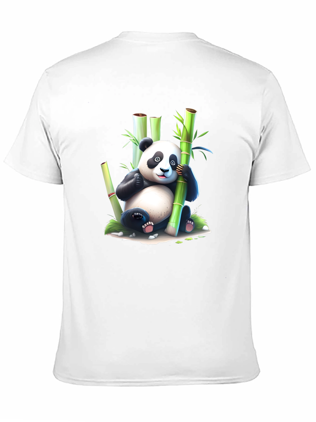 Cute Panda & Bamboo Graphic T-Shirt