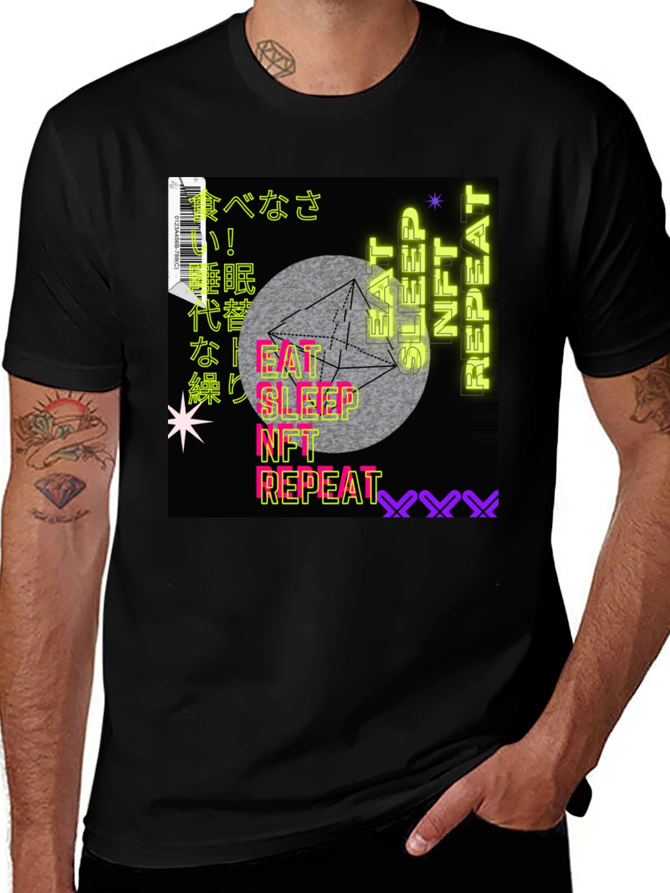 Eat Sleep NFT Repeat Graphic Tee