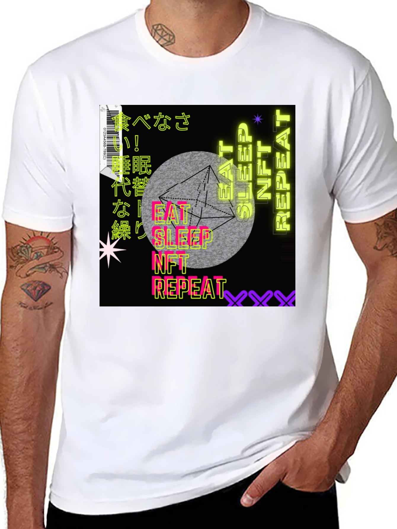 Eat Sleep NFT Repeat Graphic Tee