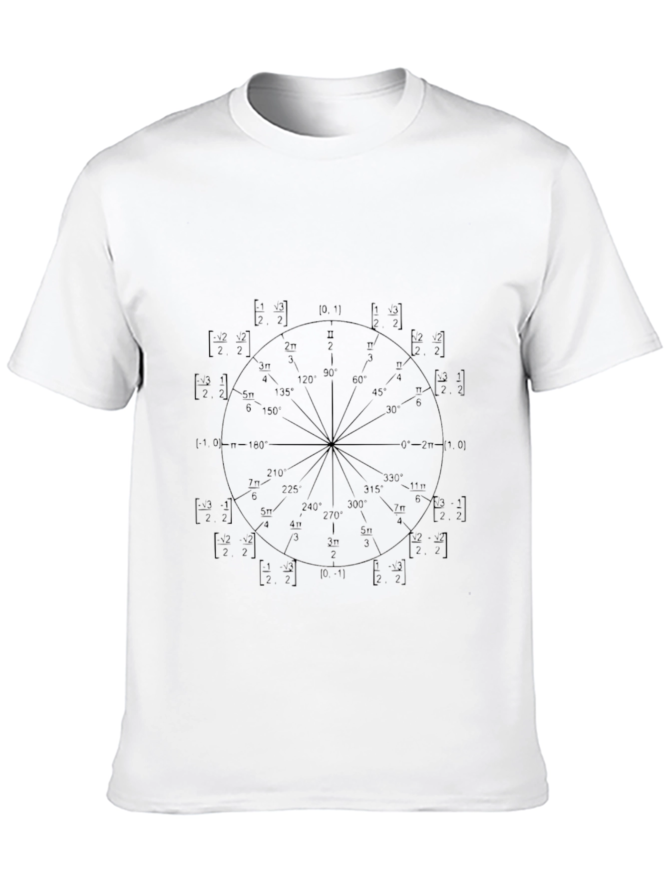 Math Unit Circle Black T-Shirt