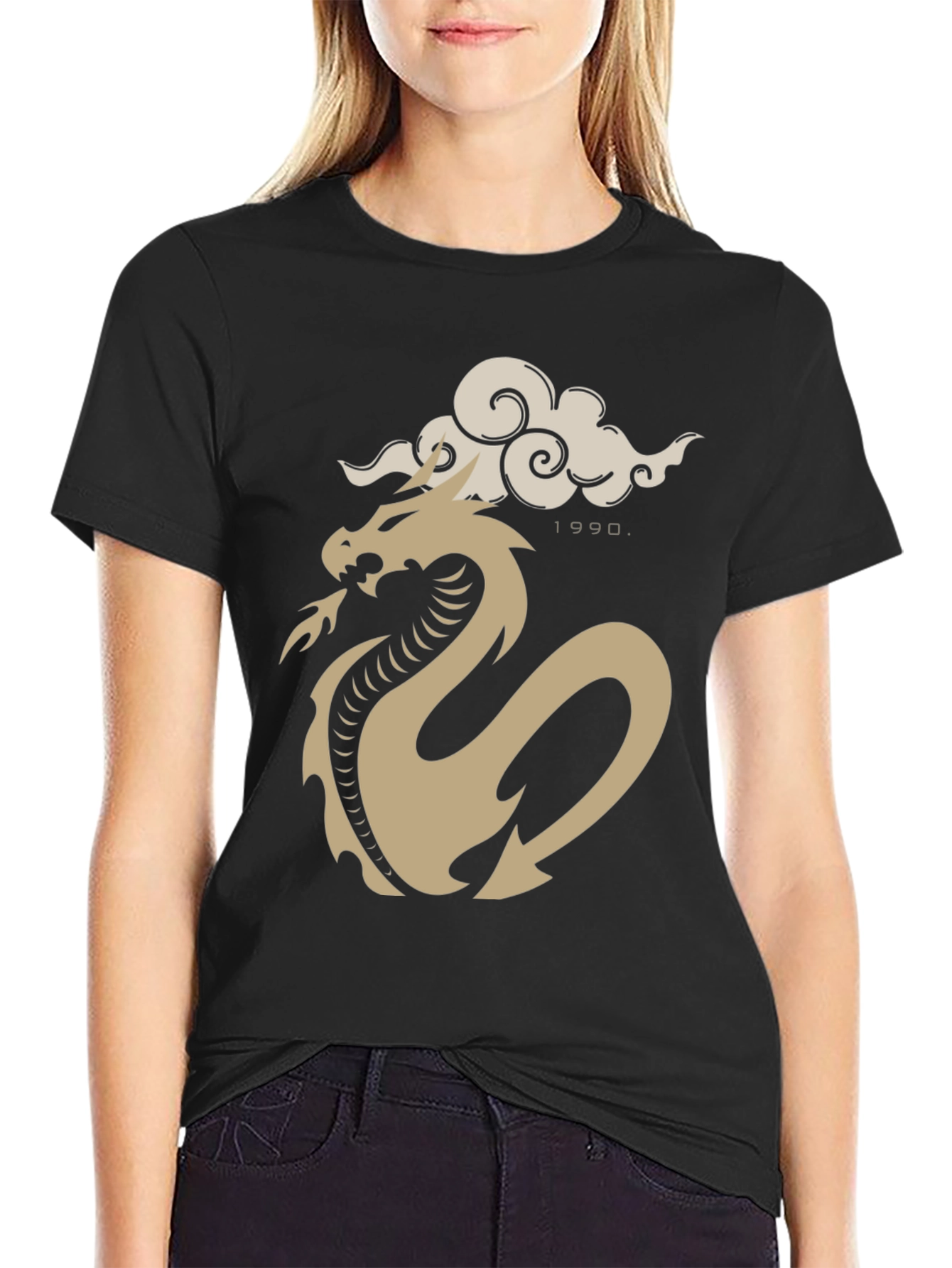 Dragon Cloud Graphic Tee - Black
