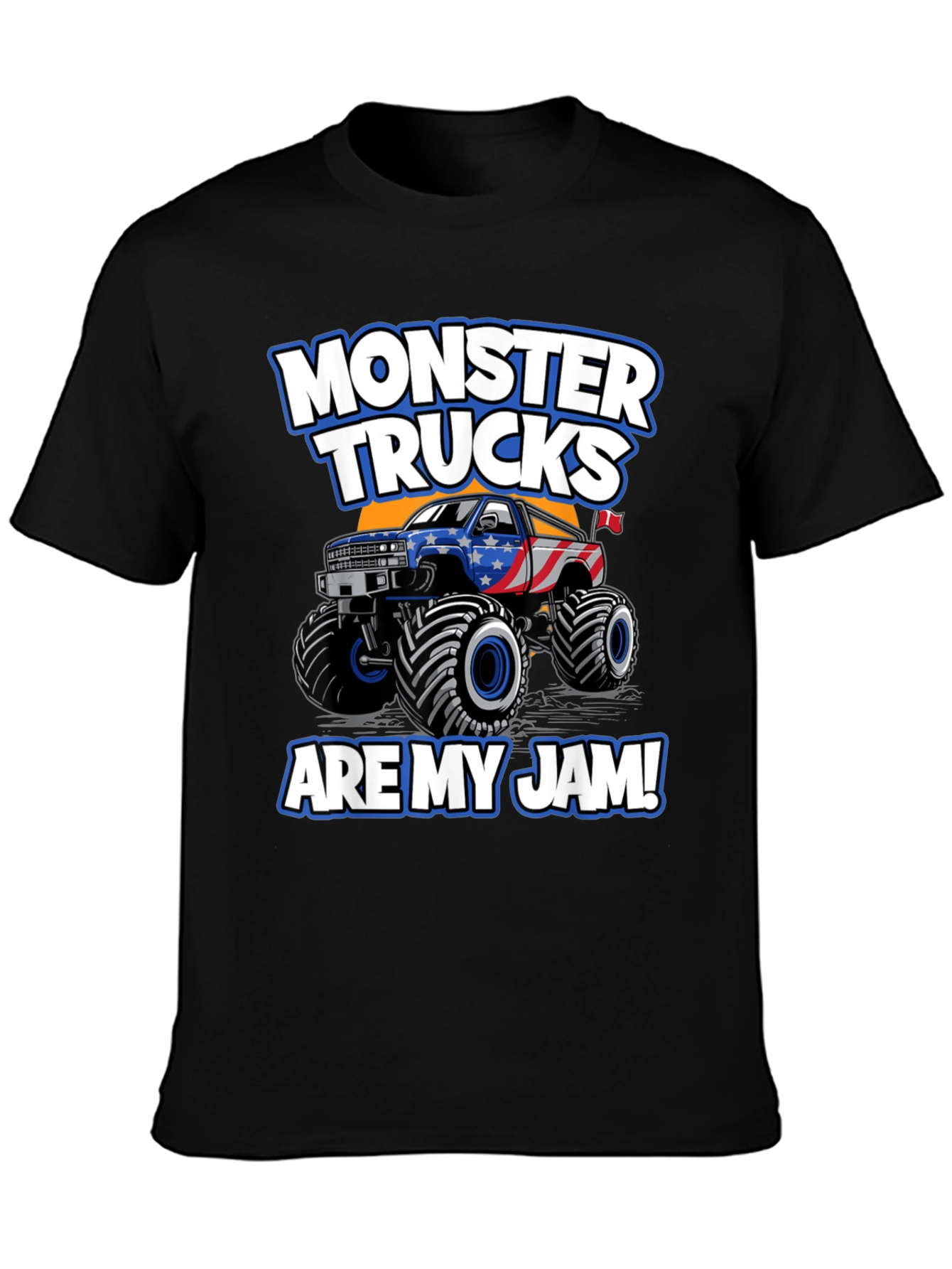 Monster Trucks Are My Jam Black T-Shirt