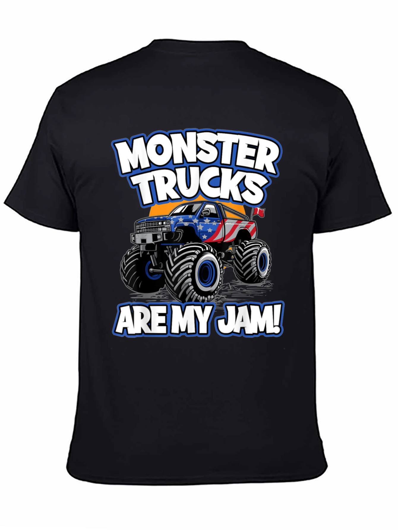 Monster Trucks Are My Jam Black T-Shirt
