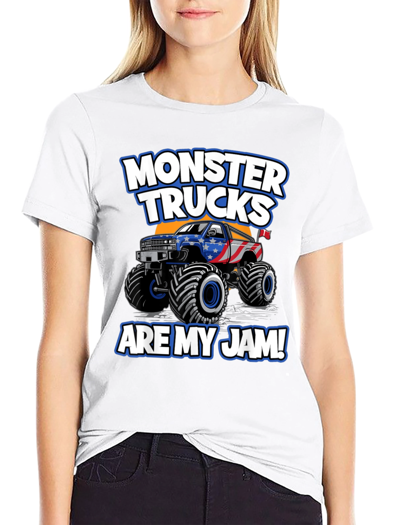 Monster Trucks Are My Jam Black T-Shirt