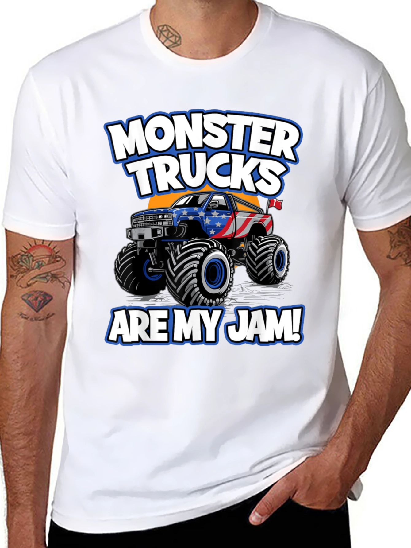 Monster Trucks Are My Jam Black T-Shirt