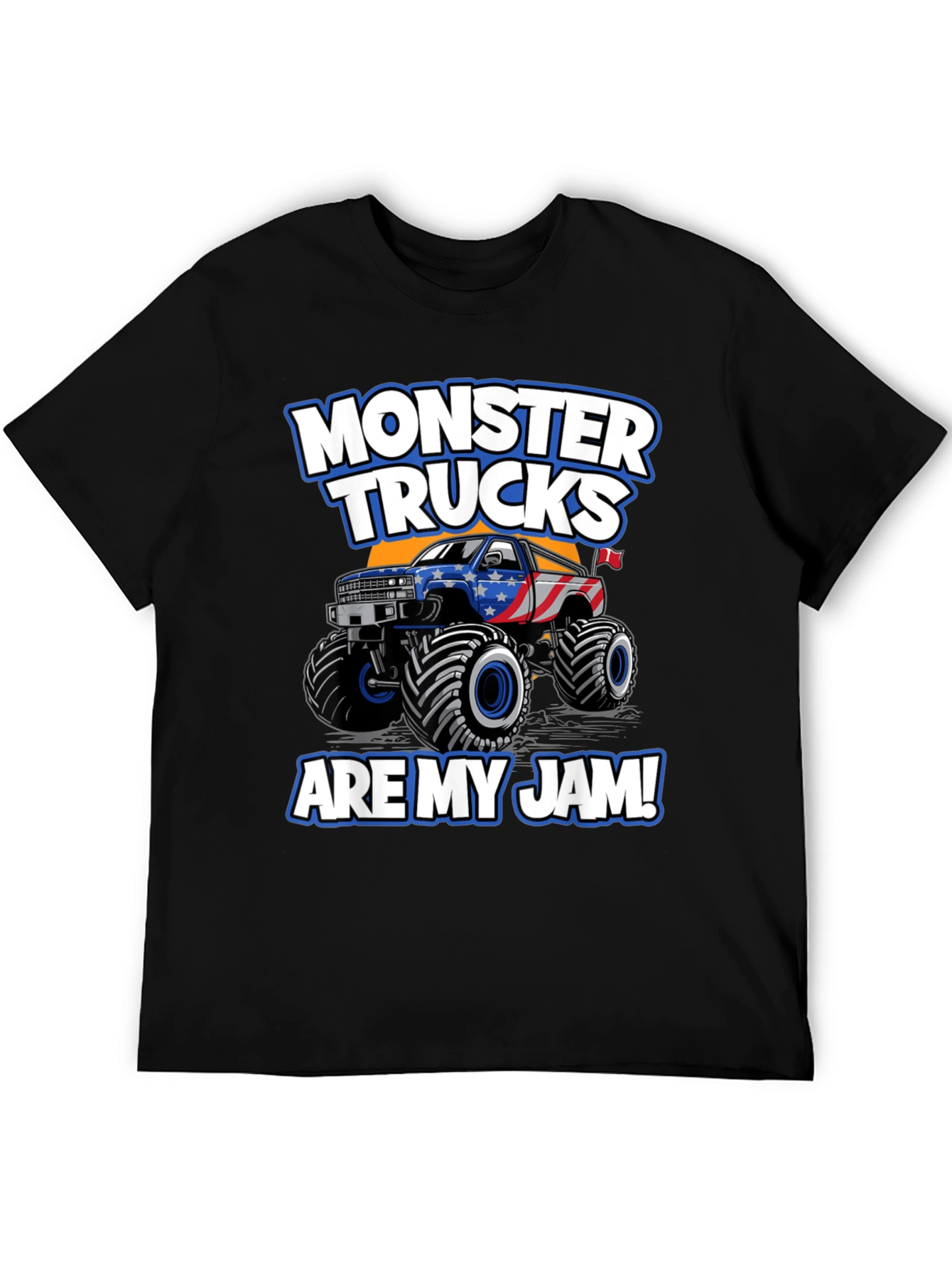 Monster Trucks Are My Jam Black T-Shirt