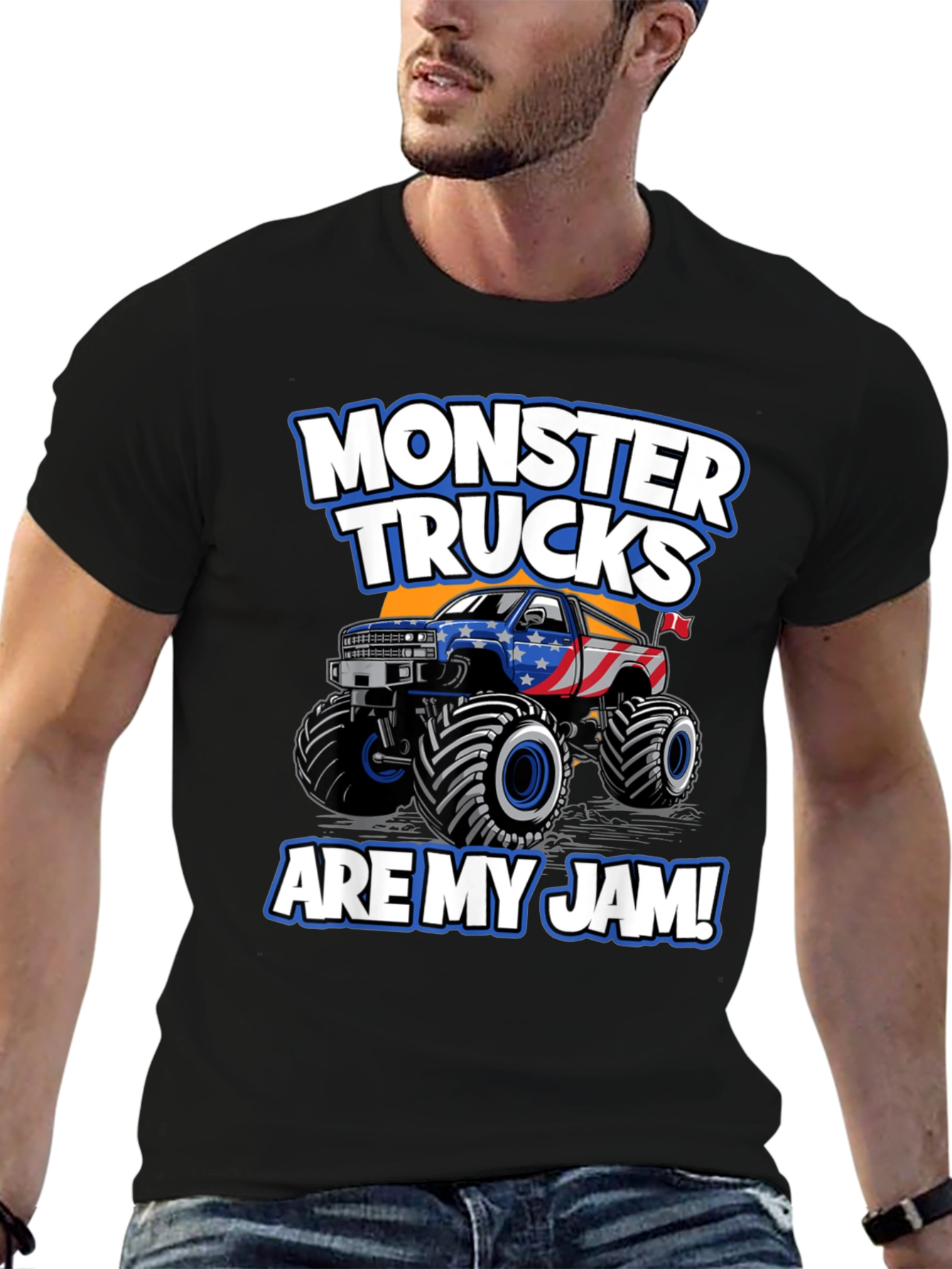 Monster Trucks Are My Jam Black T-Shirt