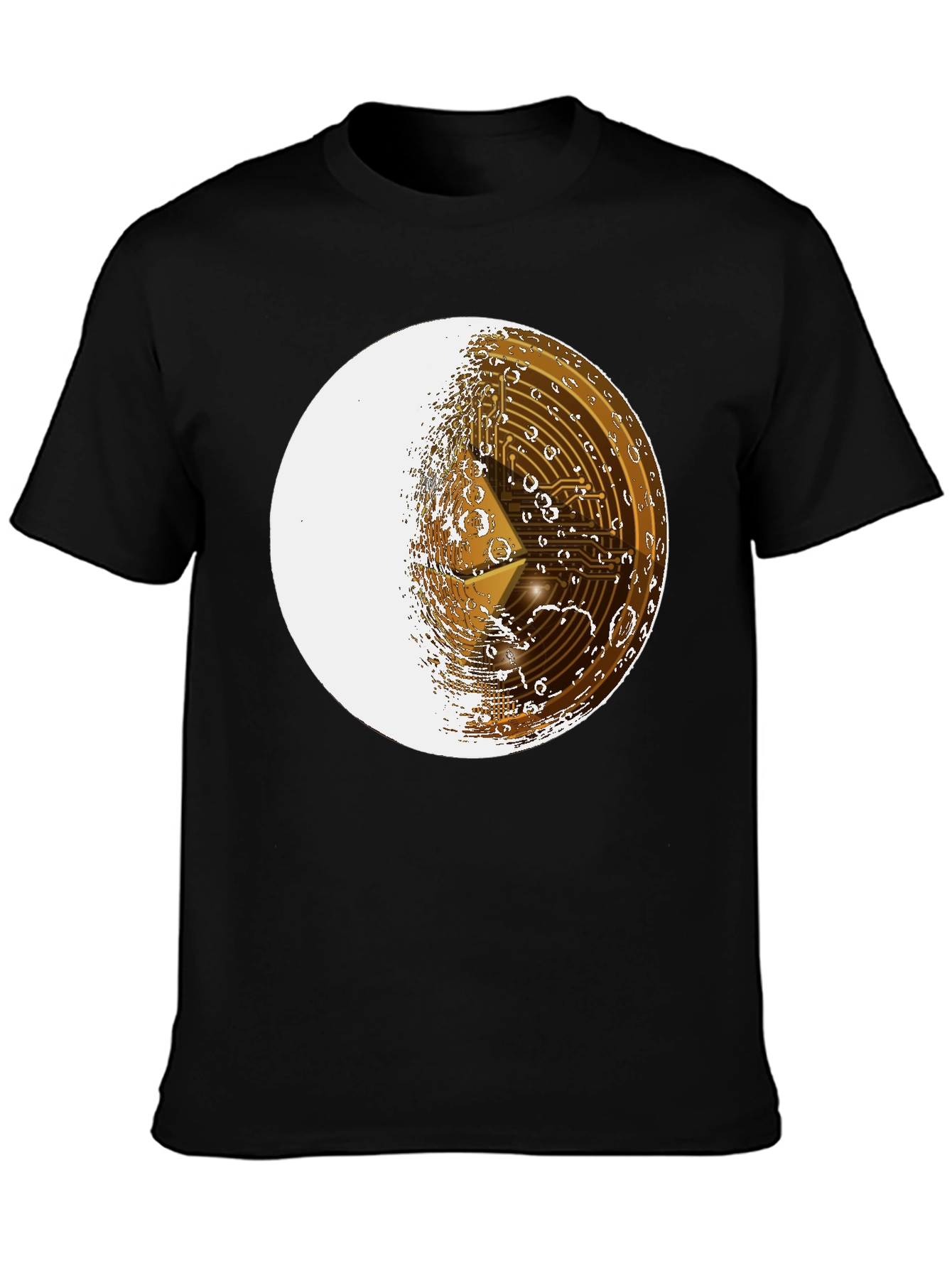 Ethereum Moon Graphic T-Shirt - Crypto Fan Apparel