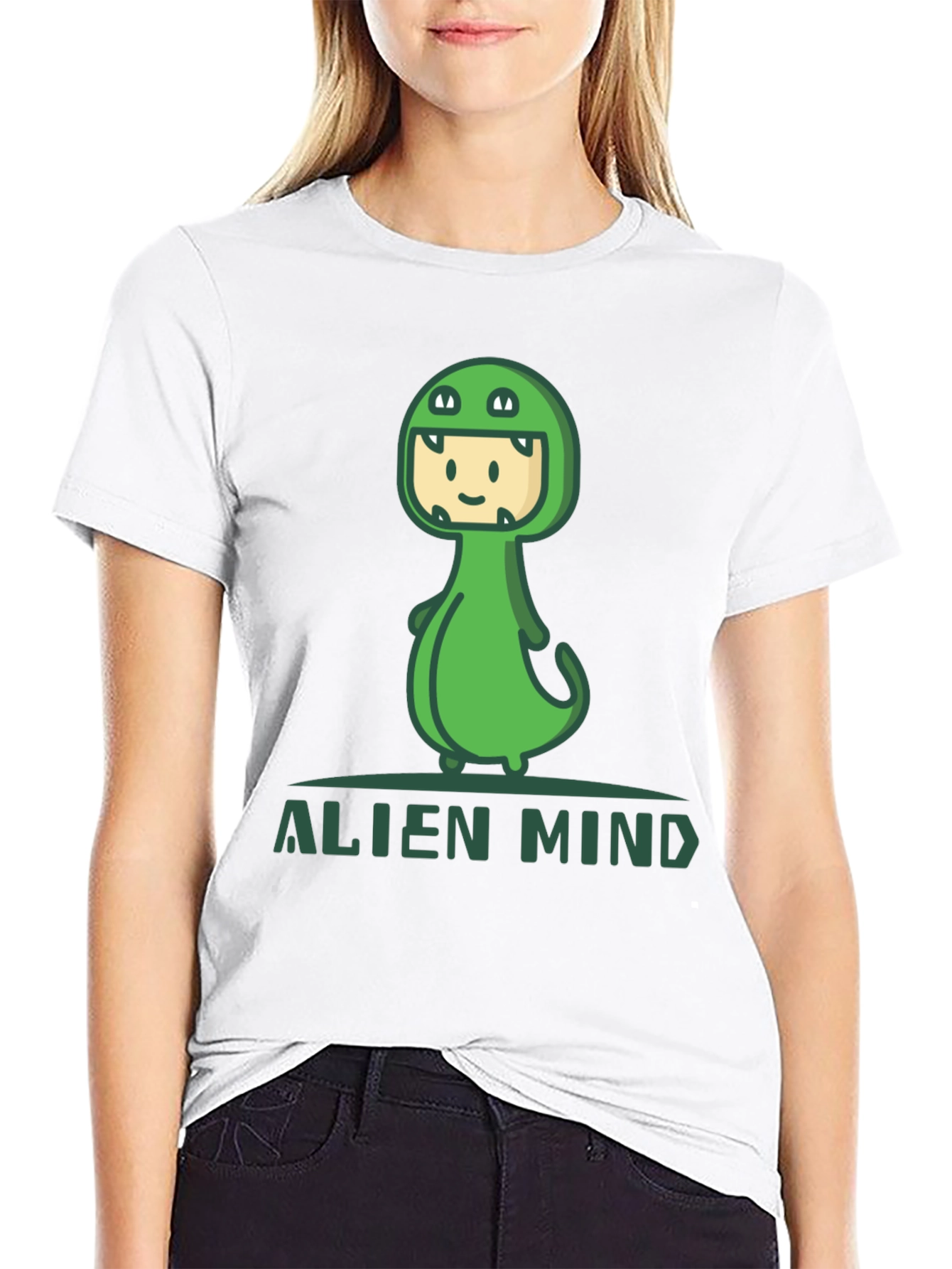 Alien Mind Dino Costume Graphic Tee
