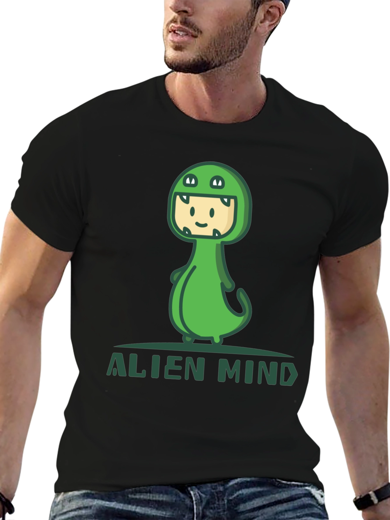 Alien Mind Dino Costume Graphic Tee