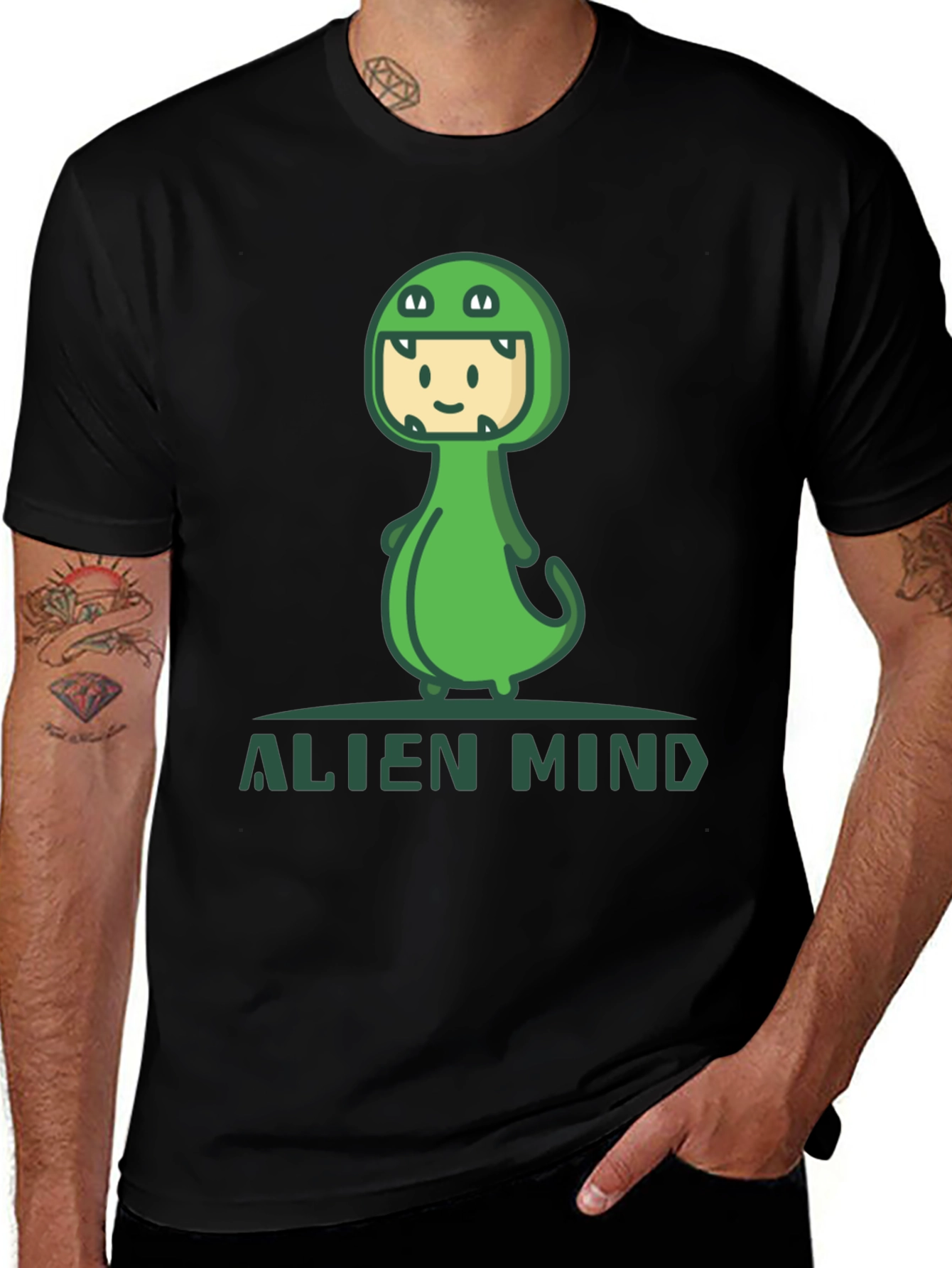 Alien Mind Dino Costume Graphic Tee