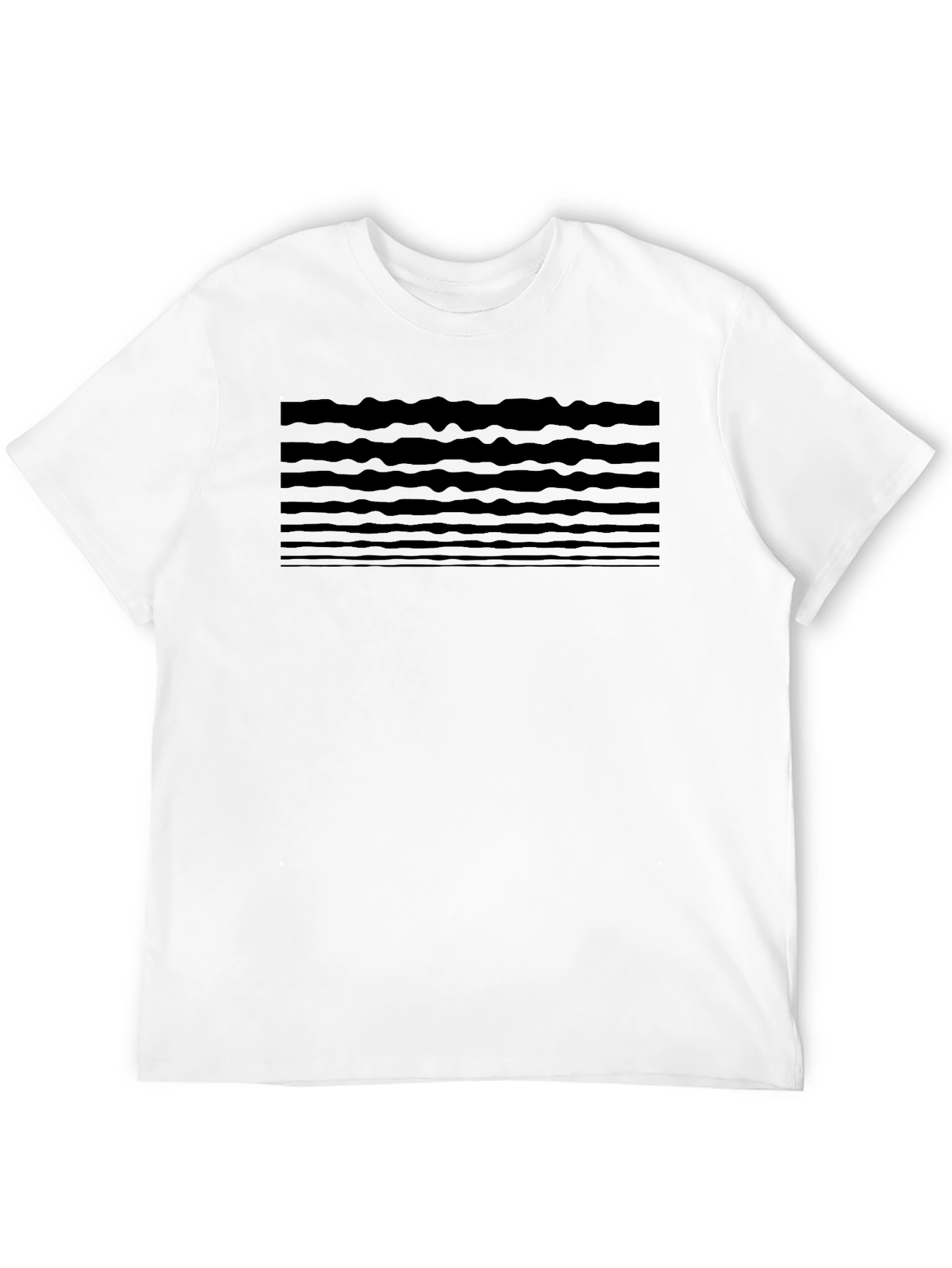 Mens Graphic Tee - Abstract Stripe Design