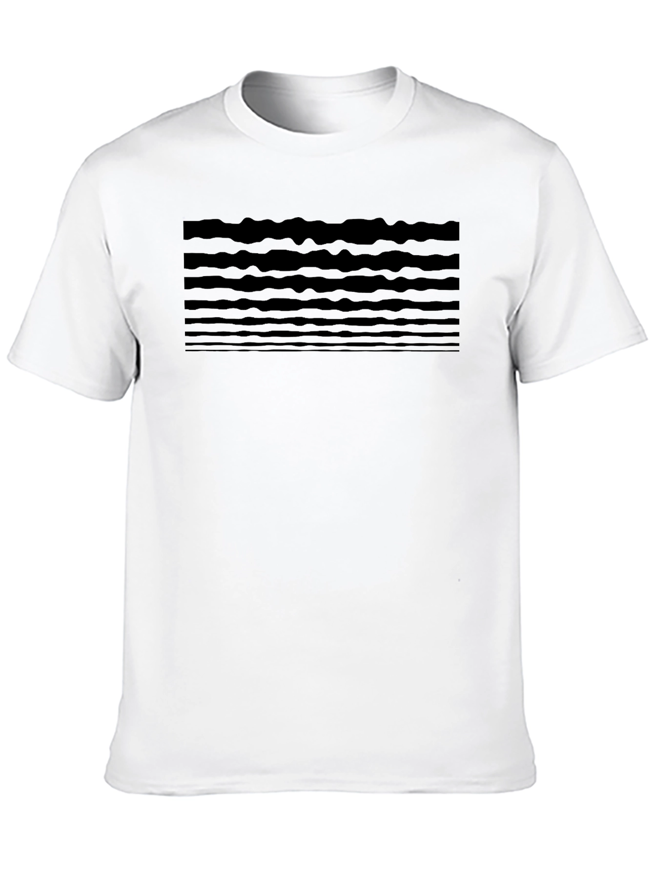 Mens Graphic Tee - Abstract Stripe Design