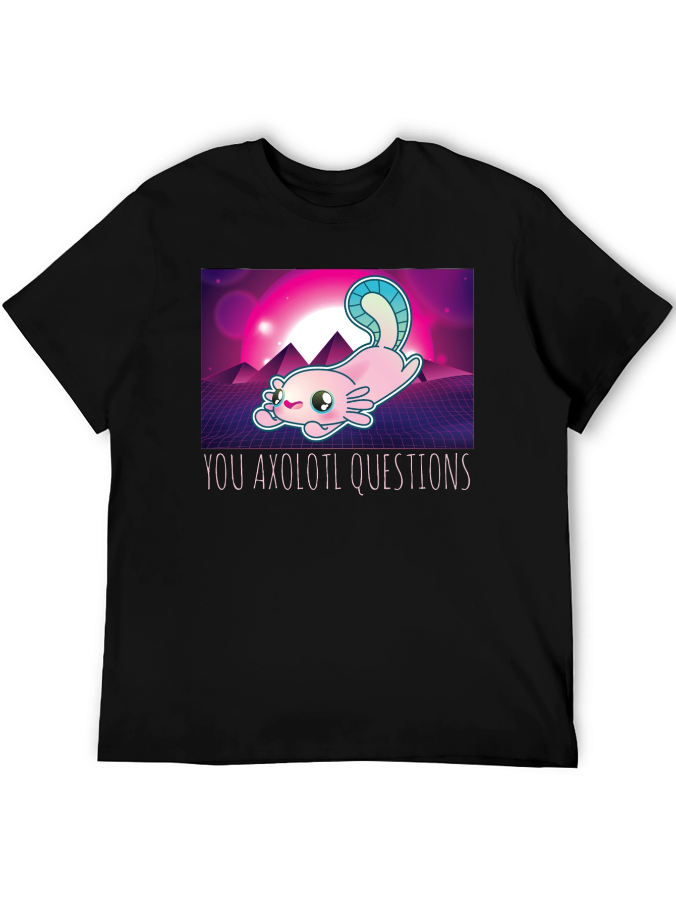 Axolotl Retro Style Graphic T-Shirt