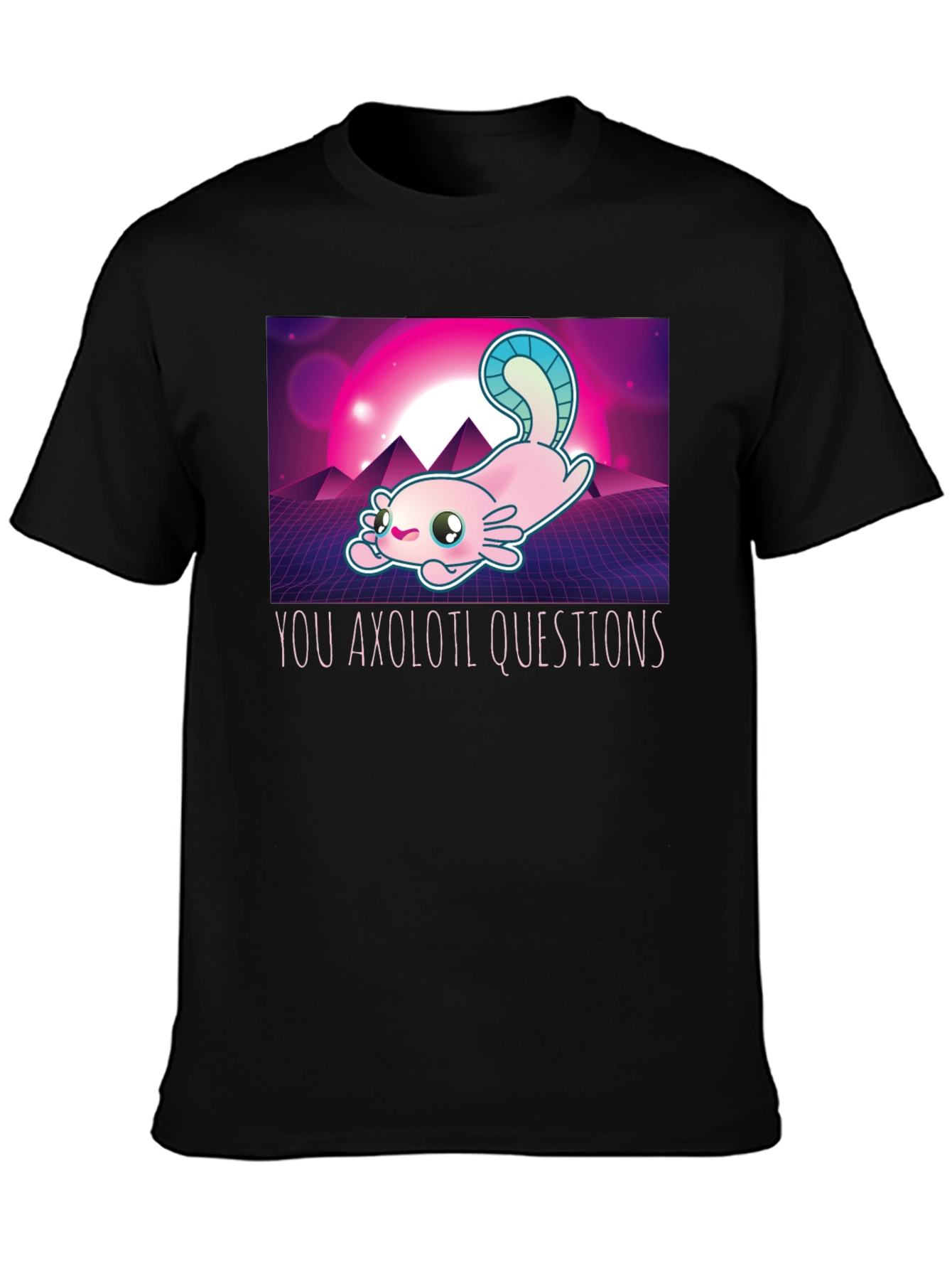 Axolotl Retro Style Graphic T-Shirt