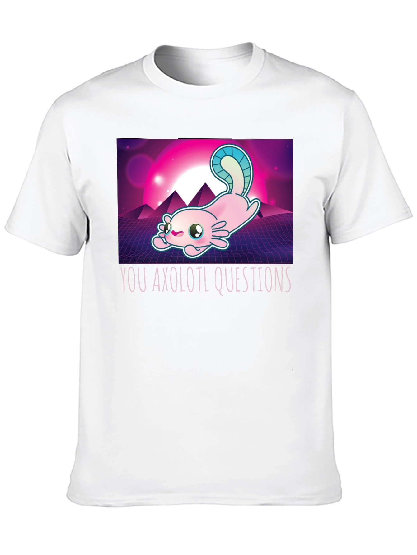 Axolotl Retro Style Graphic T-Shirt
