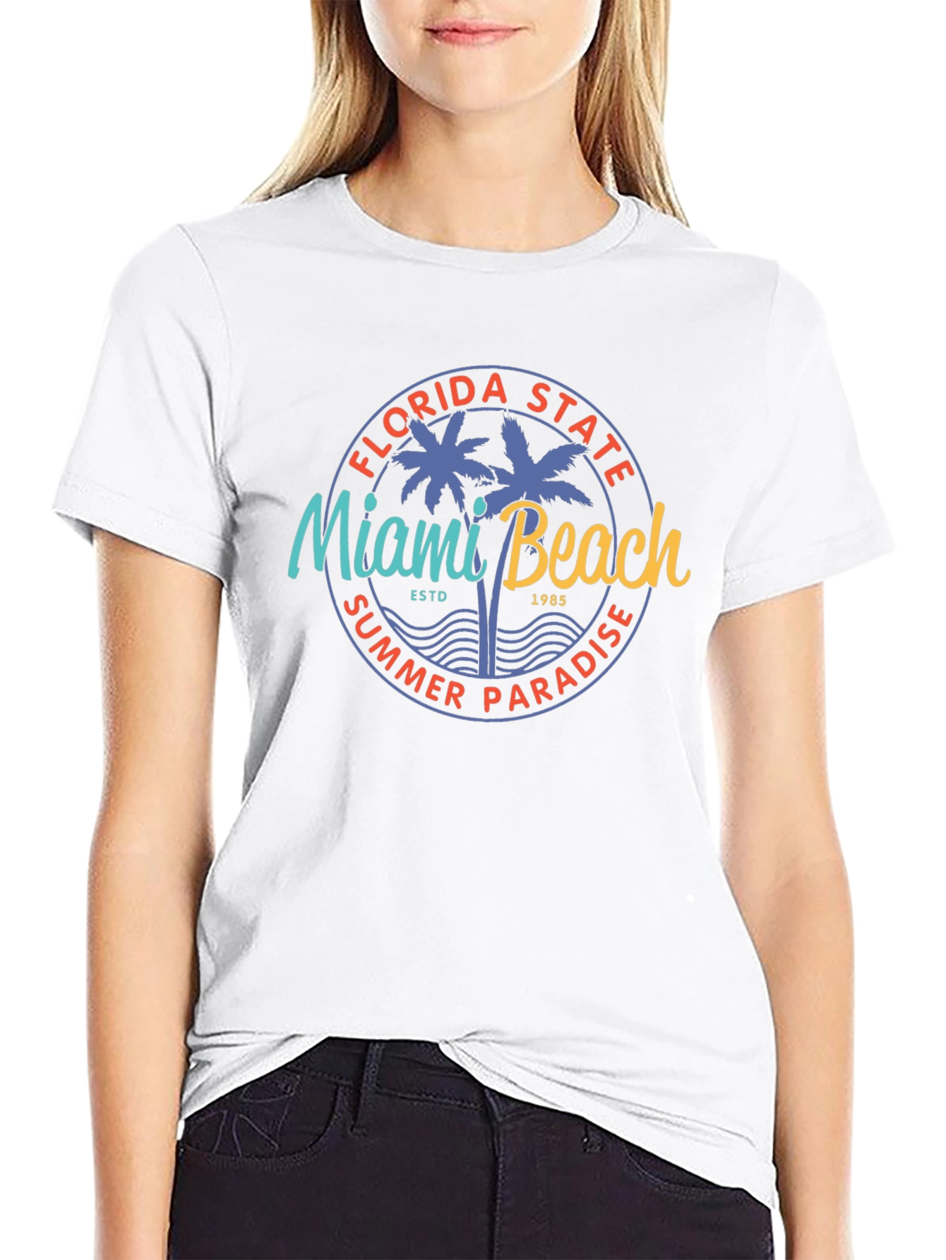 Miami Beach Florida T-Shirt Palm Trees