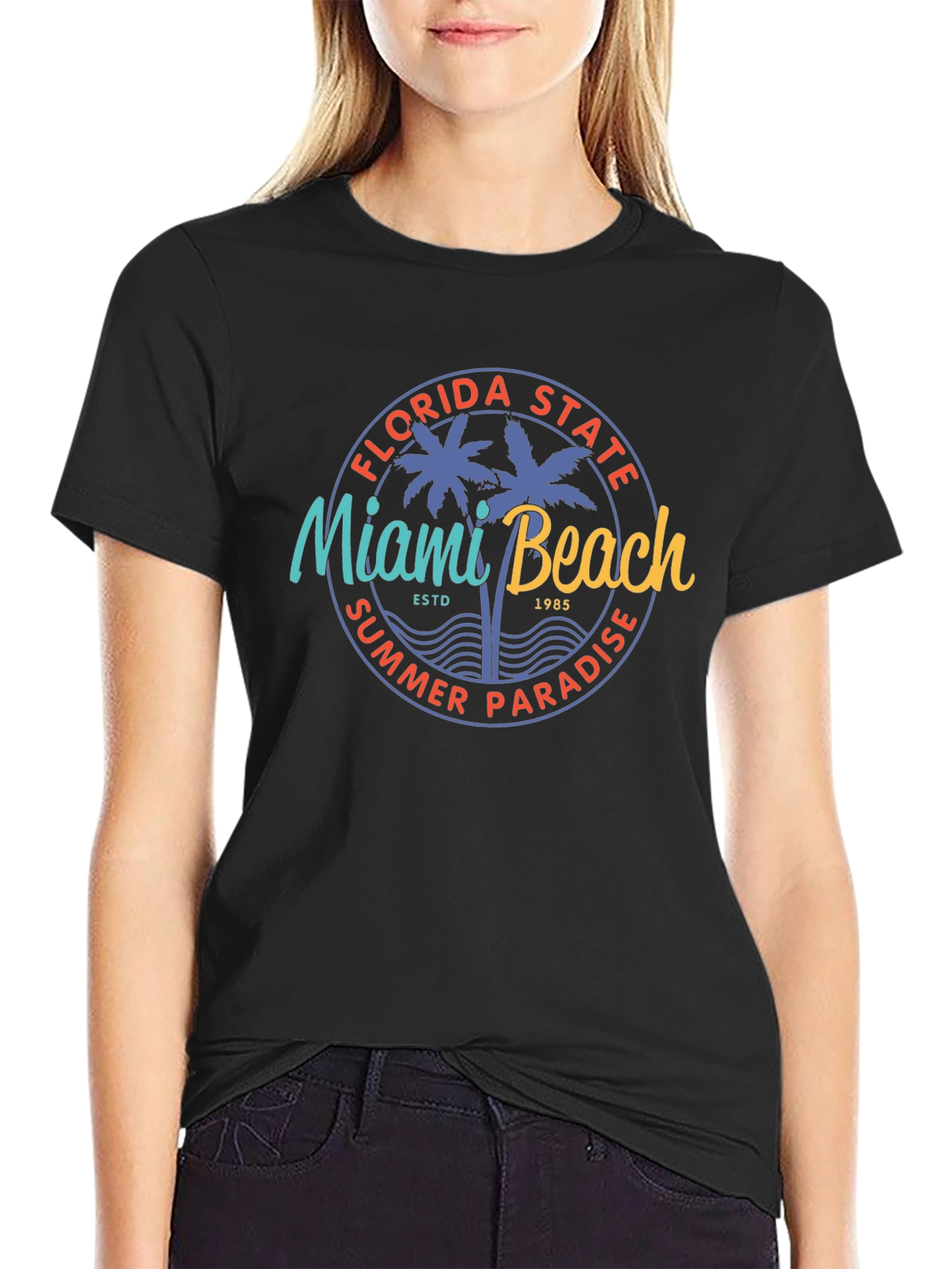 Miami Beach Florida T-Shirt Palm Trees