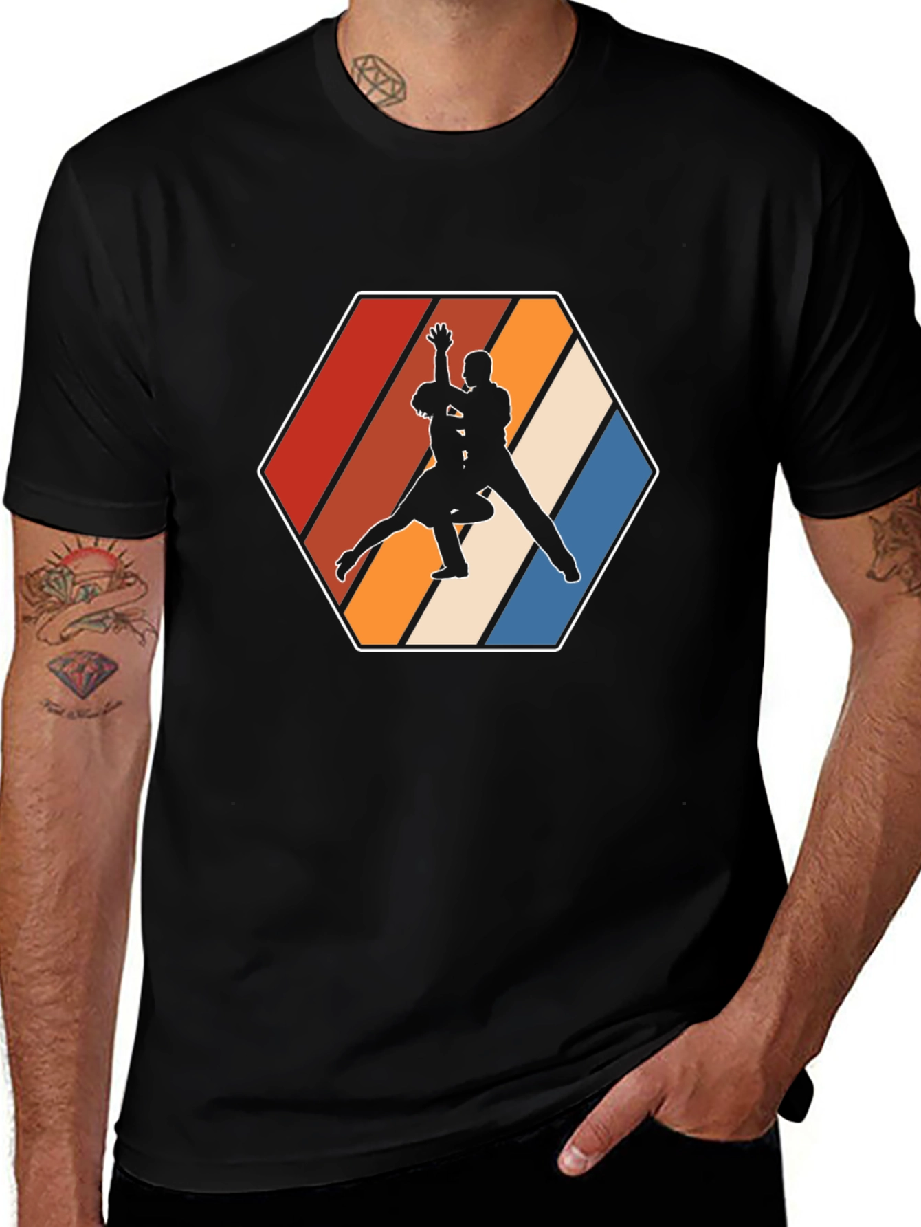 Retro Dancing Duo T-Shirt - Stylish Graphic Tee