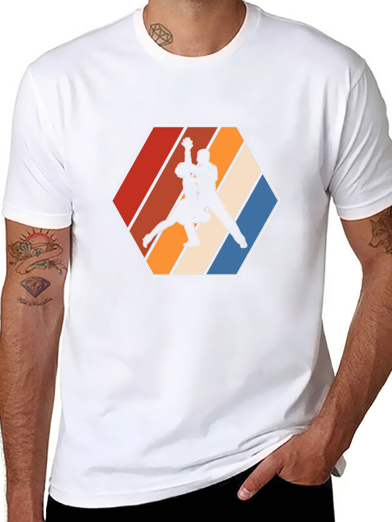 Retro Dancing Duo T-Shirt - Stylish Graphic Tee
