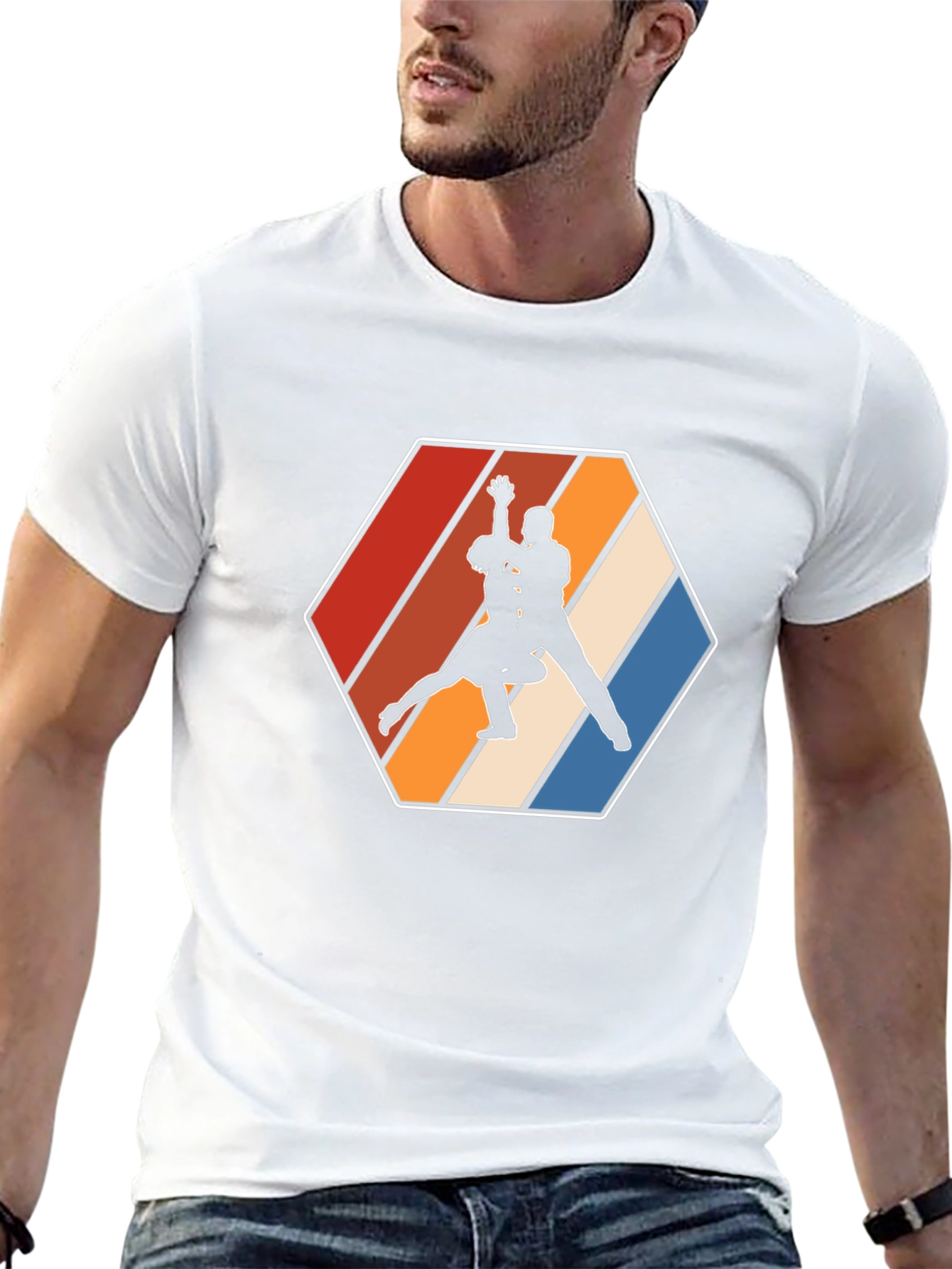 Retro Dancing Duo T-Shirt - Stylish Graphic Tee