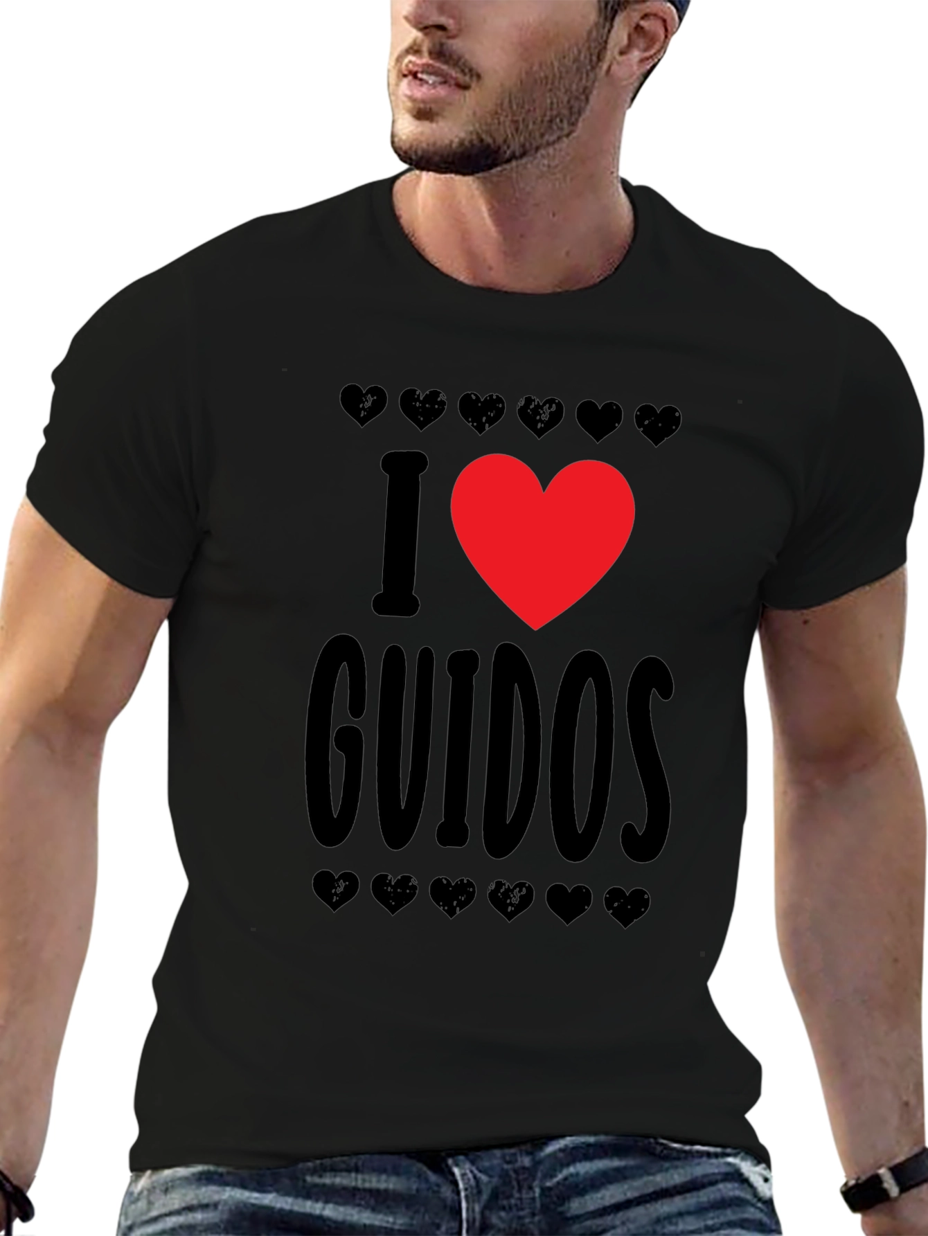 I Heart Guidos Graphic Tee - Black