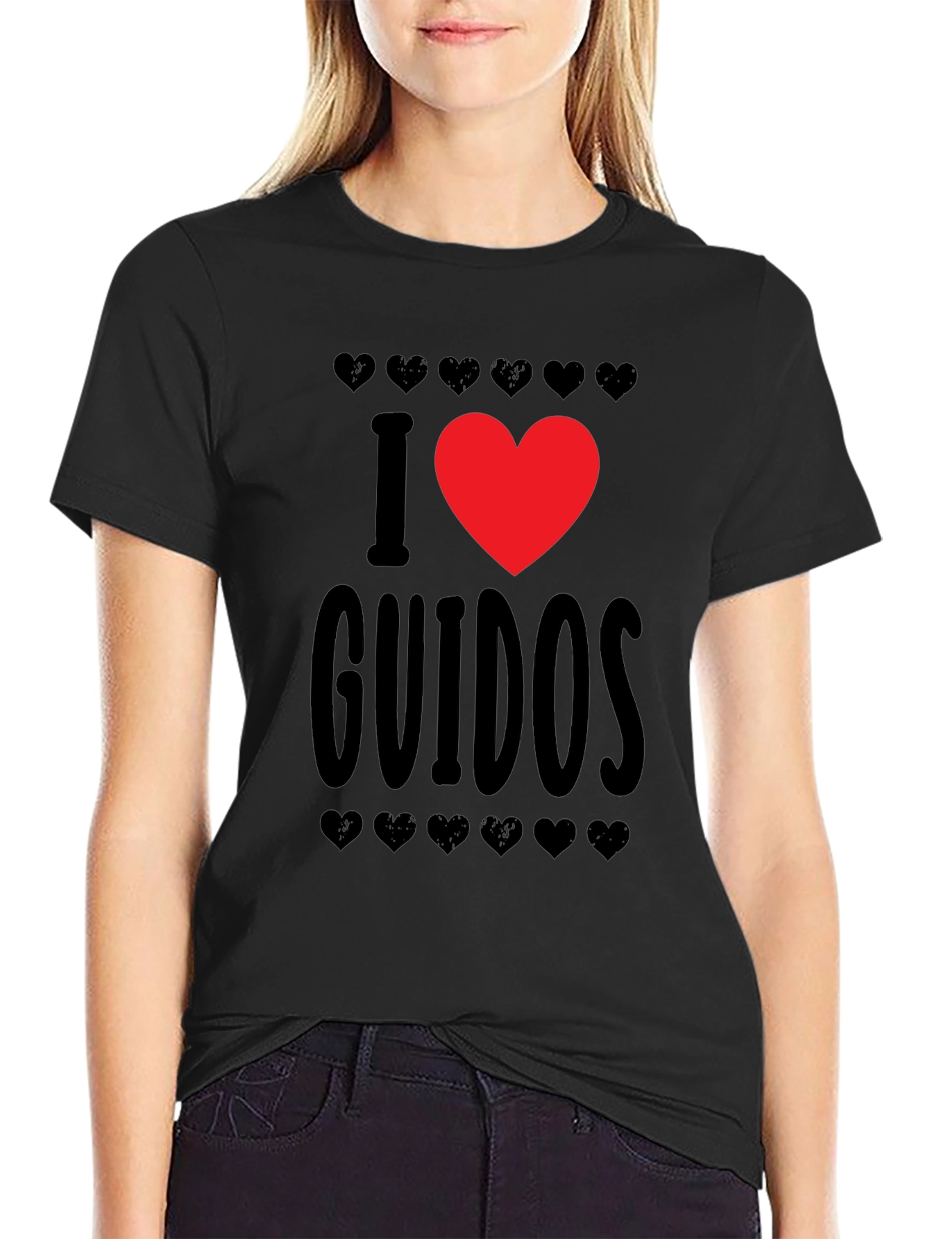 I Heart Guidos Graphic Tee - Black