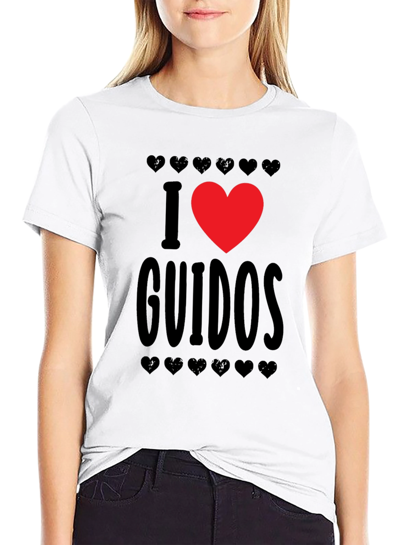 I Heart Guidos Graphic Tee - Black